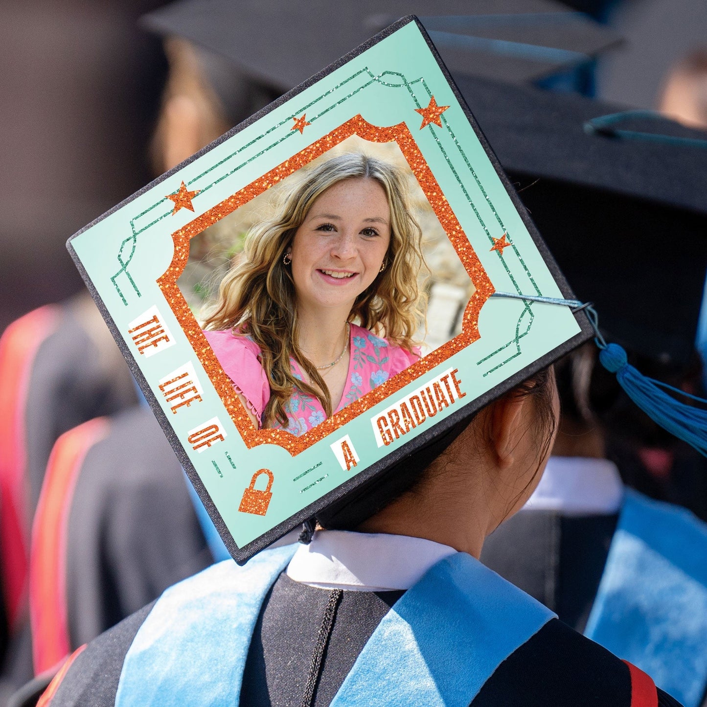 Custom Photo The Life of a Graduate Grad Cap Cover