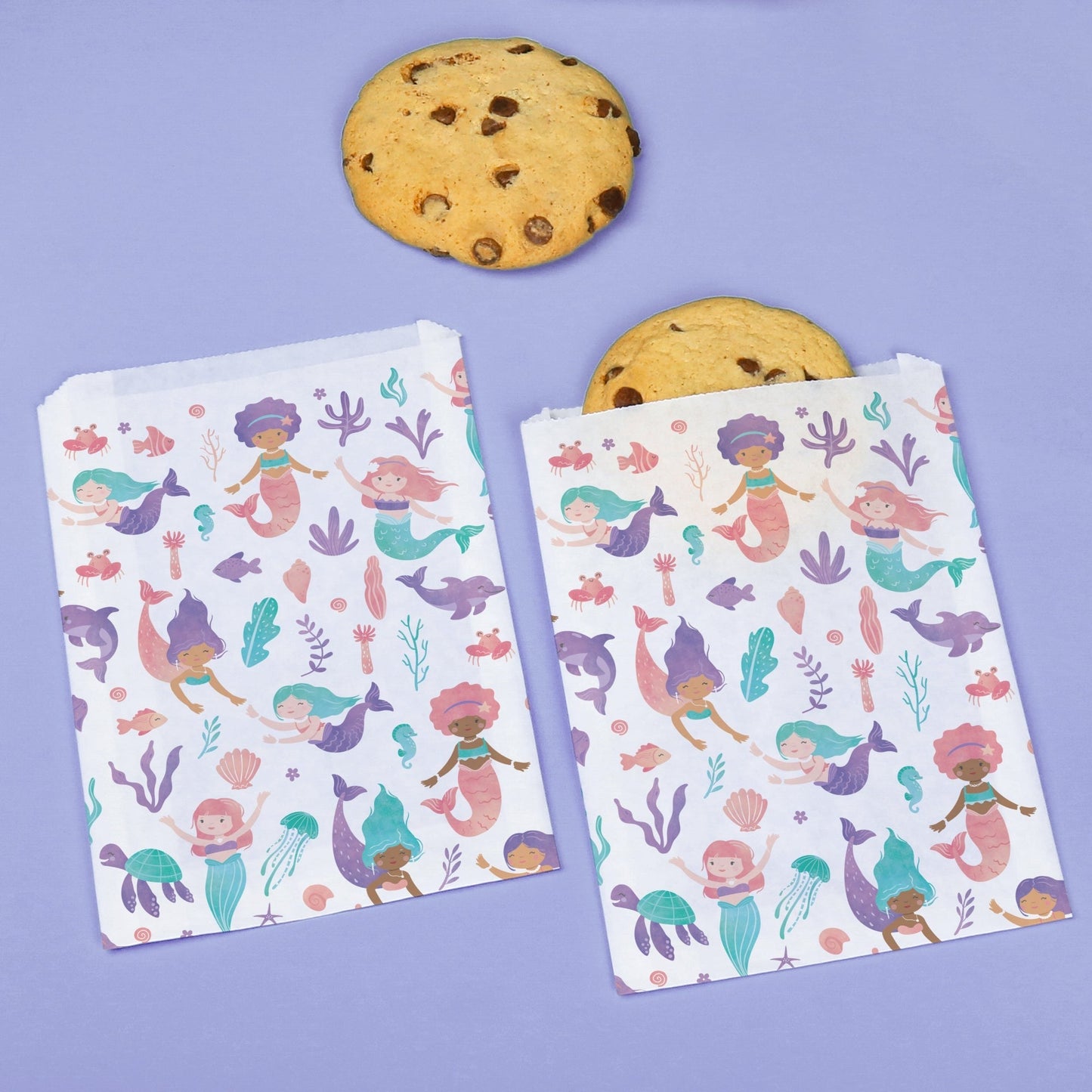 Paper Treat Bags - Mermaid - 25 Ct