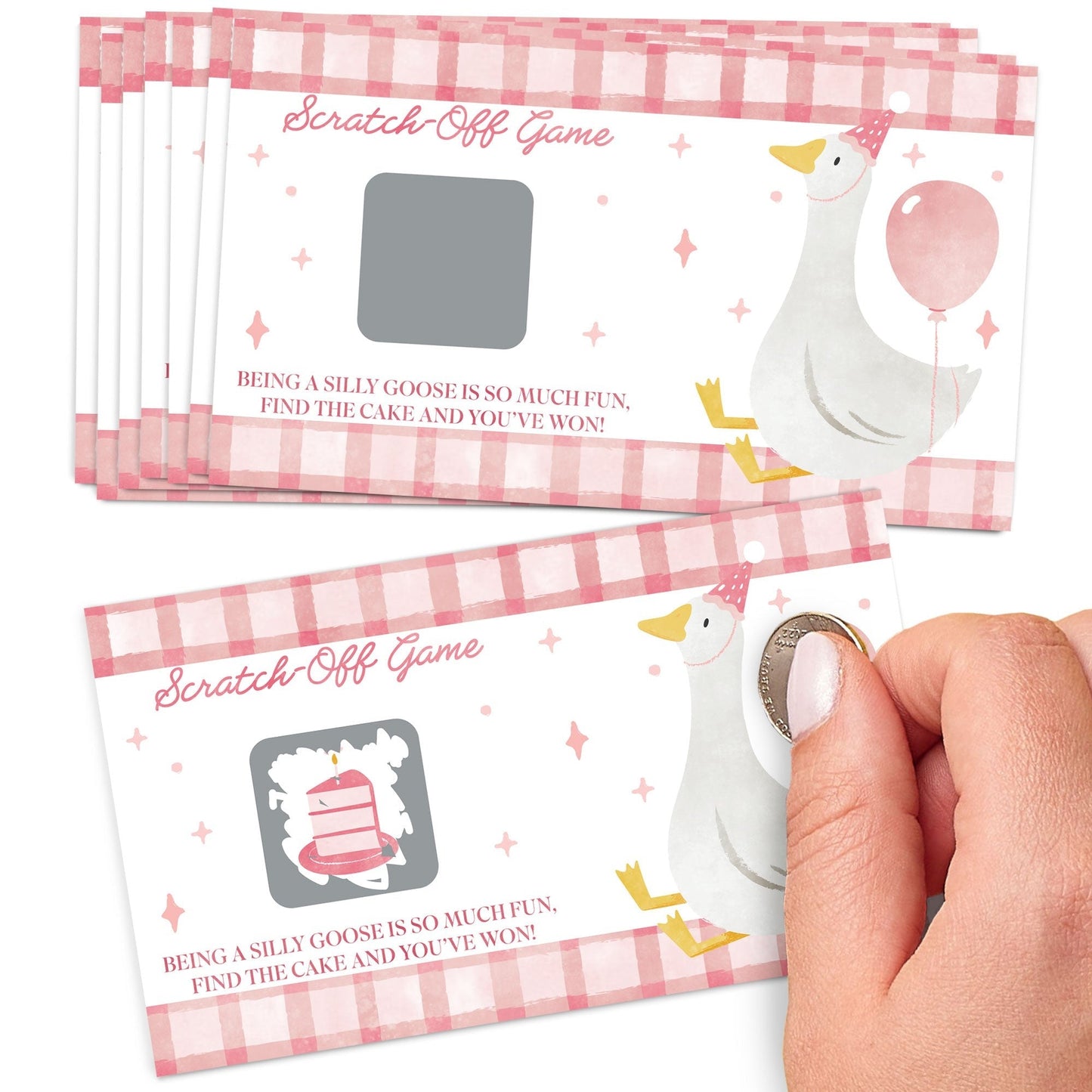 One Silly Goose Pink Scratch Off Cards Game - 22 Ct