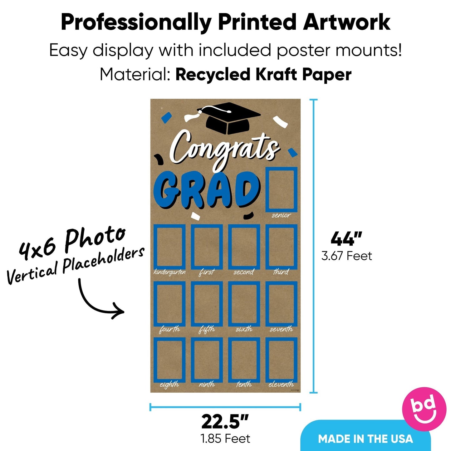 Blue Grad Kraft Photo Banner