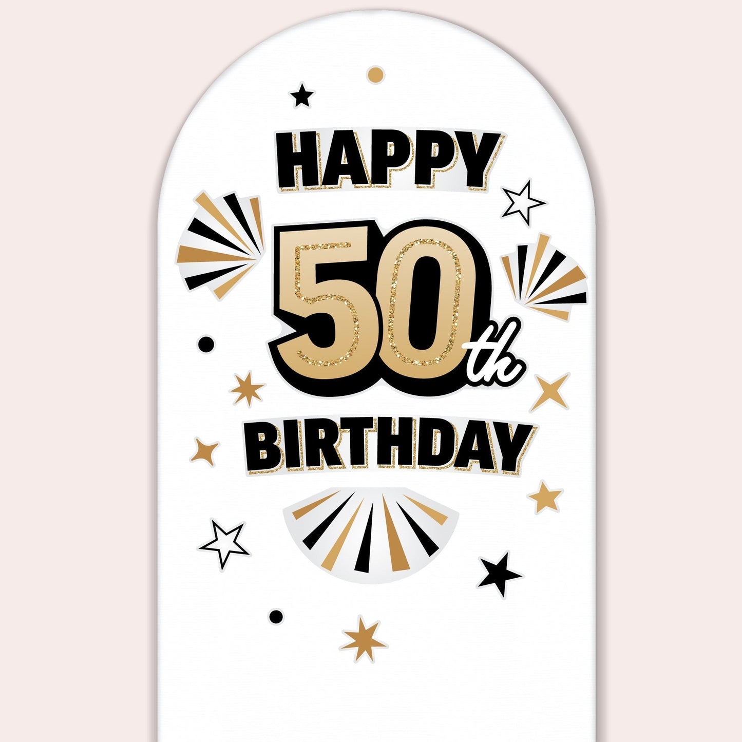 50th Birthday Backdrop Decals
