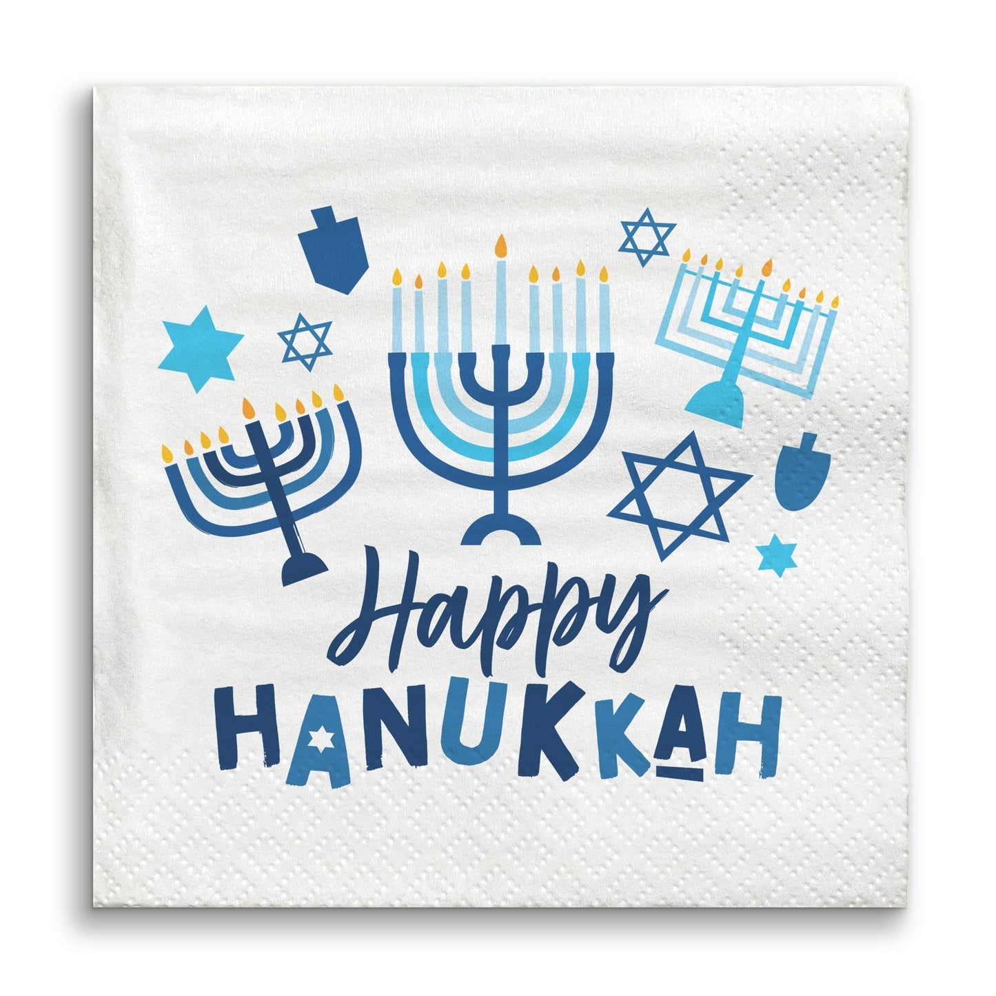 Napkins - Hanukkah Menorah - 24 Ct