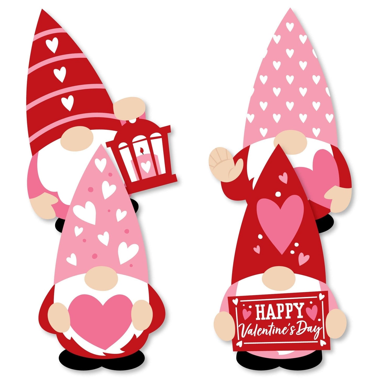 Valentine Gnomes - Decorations DIY Valentine's Day Party Essentials - Set of 20
