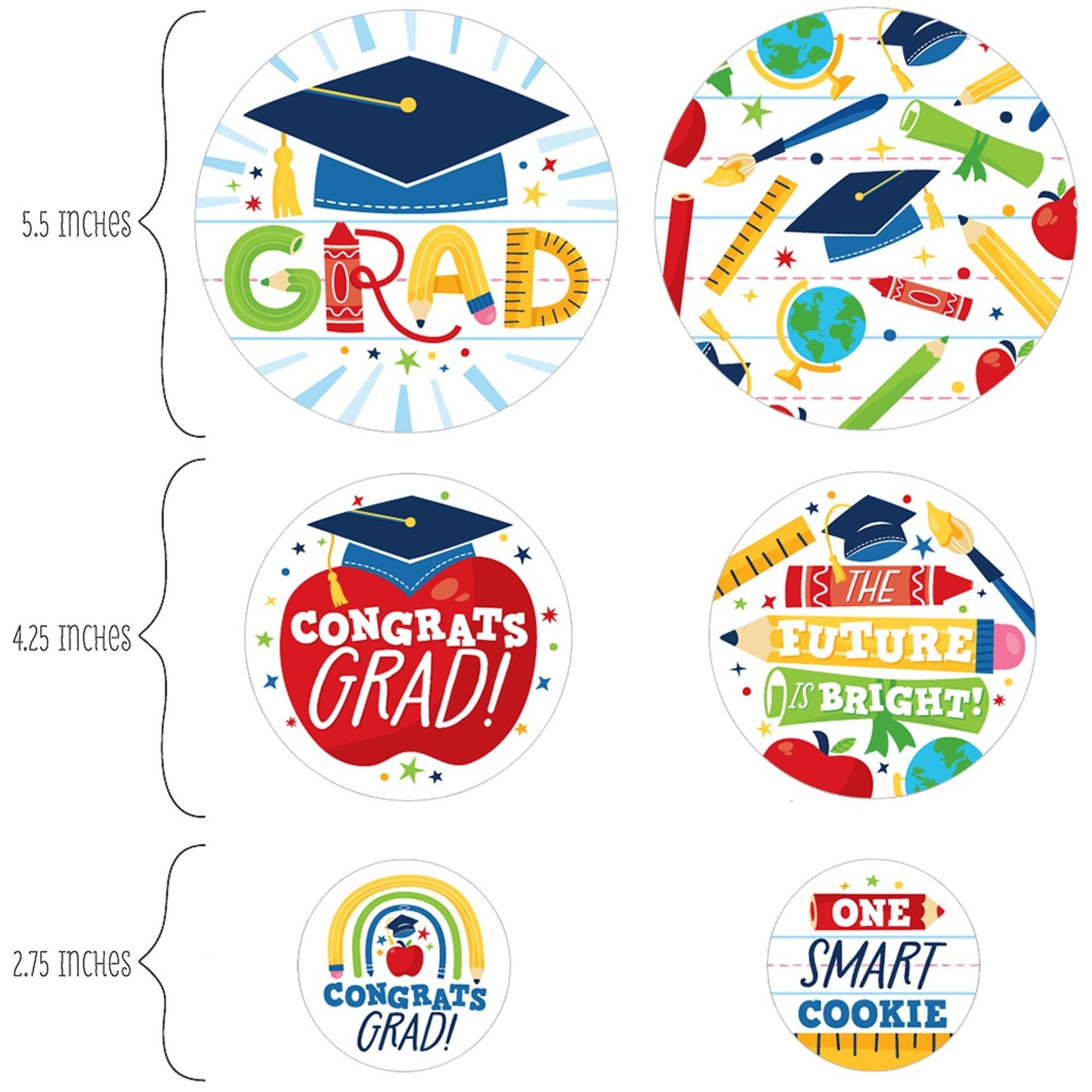 Kindergarten Grad - 4K Preschool Kids Graduation Party Giant Circle Confetti - Party Decorations - Large Confetti 27 Count