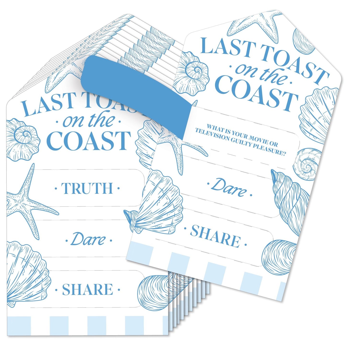 Last Toast on the Coast Truth, Dare, Share Pull Tabs Game - 12 Ct