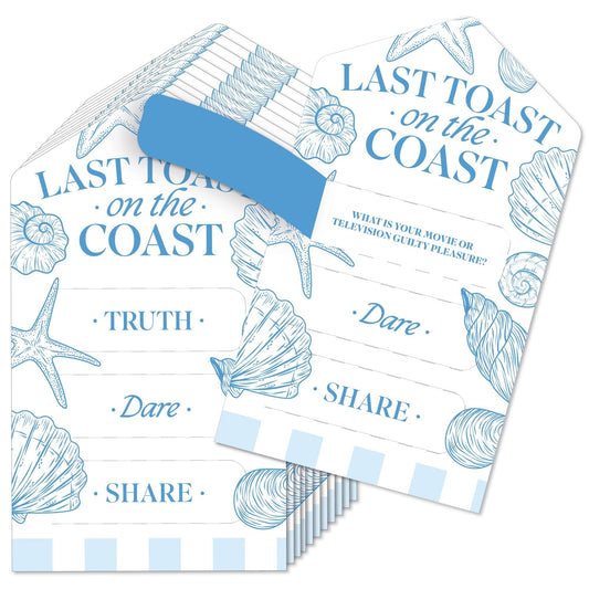 Last Toast on the Coast Truth, Dare, Share Pull Tabs Game - 12 Ct