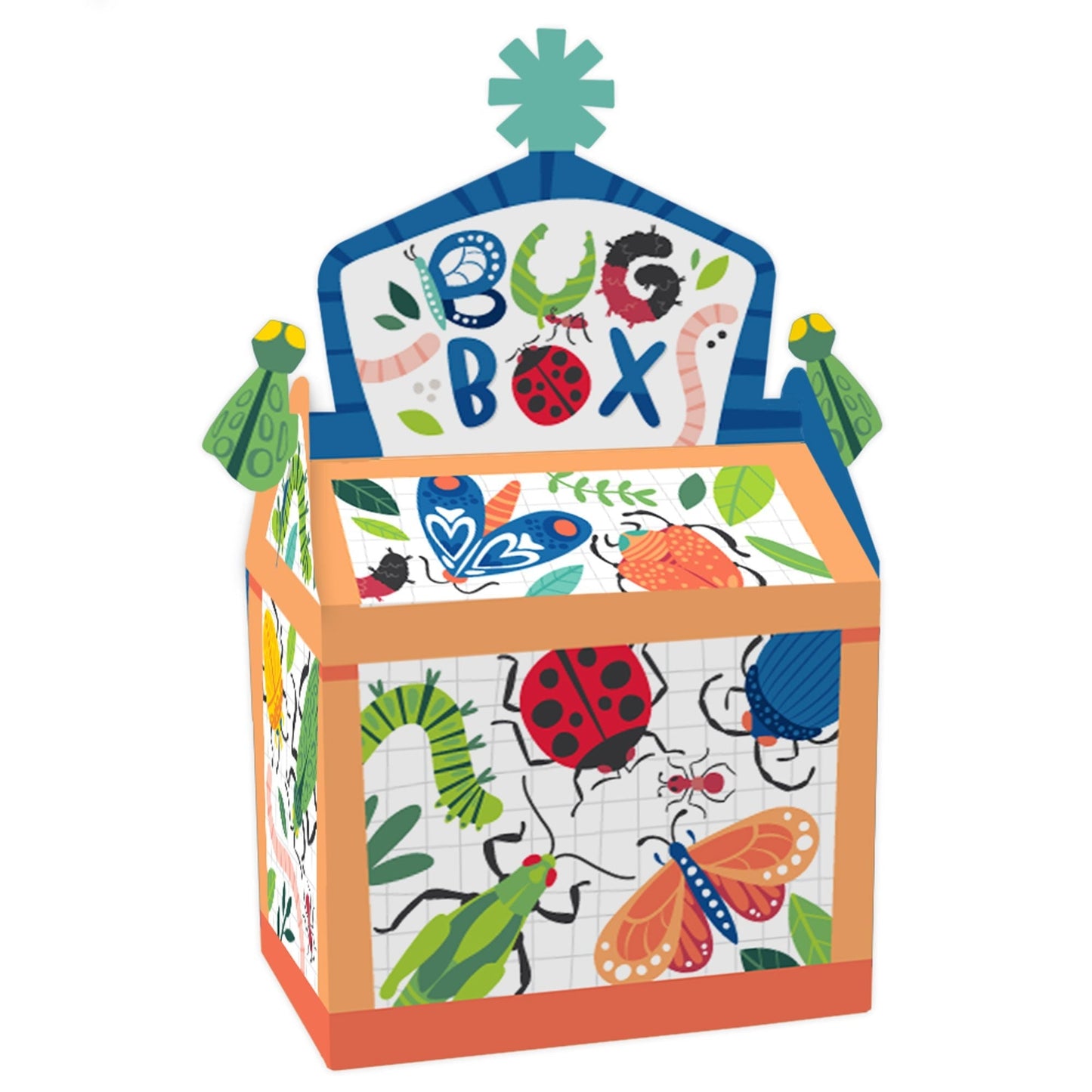 Buggin' Out - Treat Box Party Favors - Bugs Birthday Party Goodie Gable Boxes - Set of 12