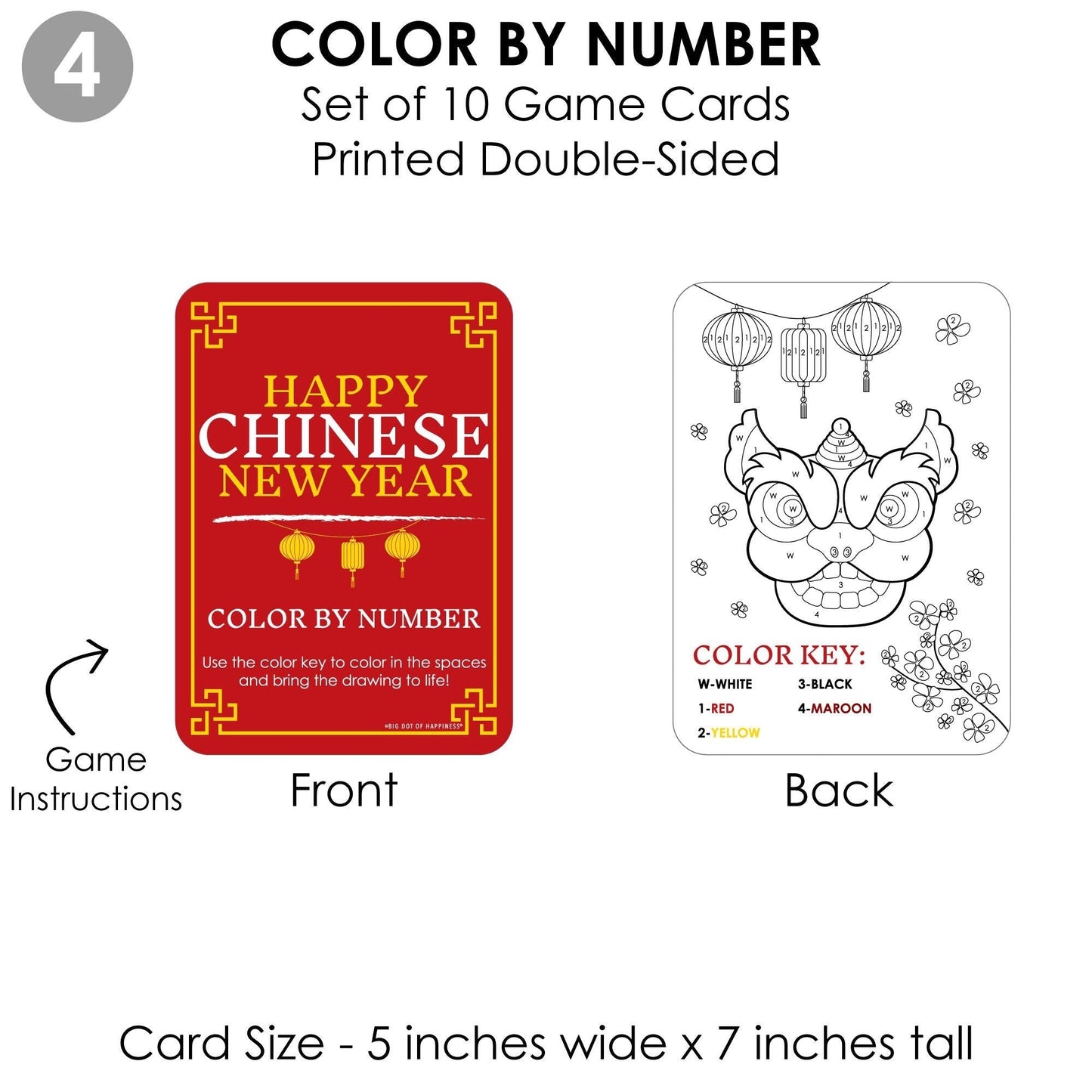 Chinese New Year - 4 Lunar New Year Games - 10 Cards Each - Gamerific Bundle