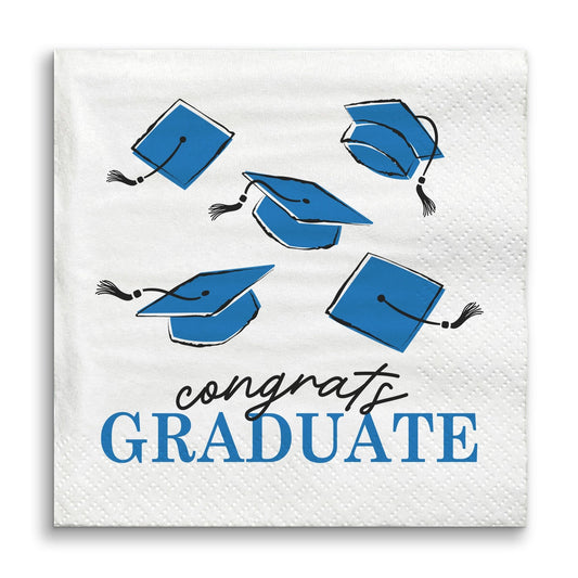 Napkins - Blue Graduation - 24 Ct