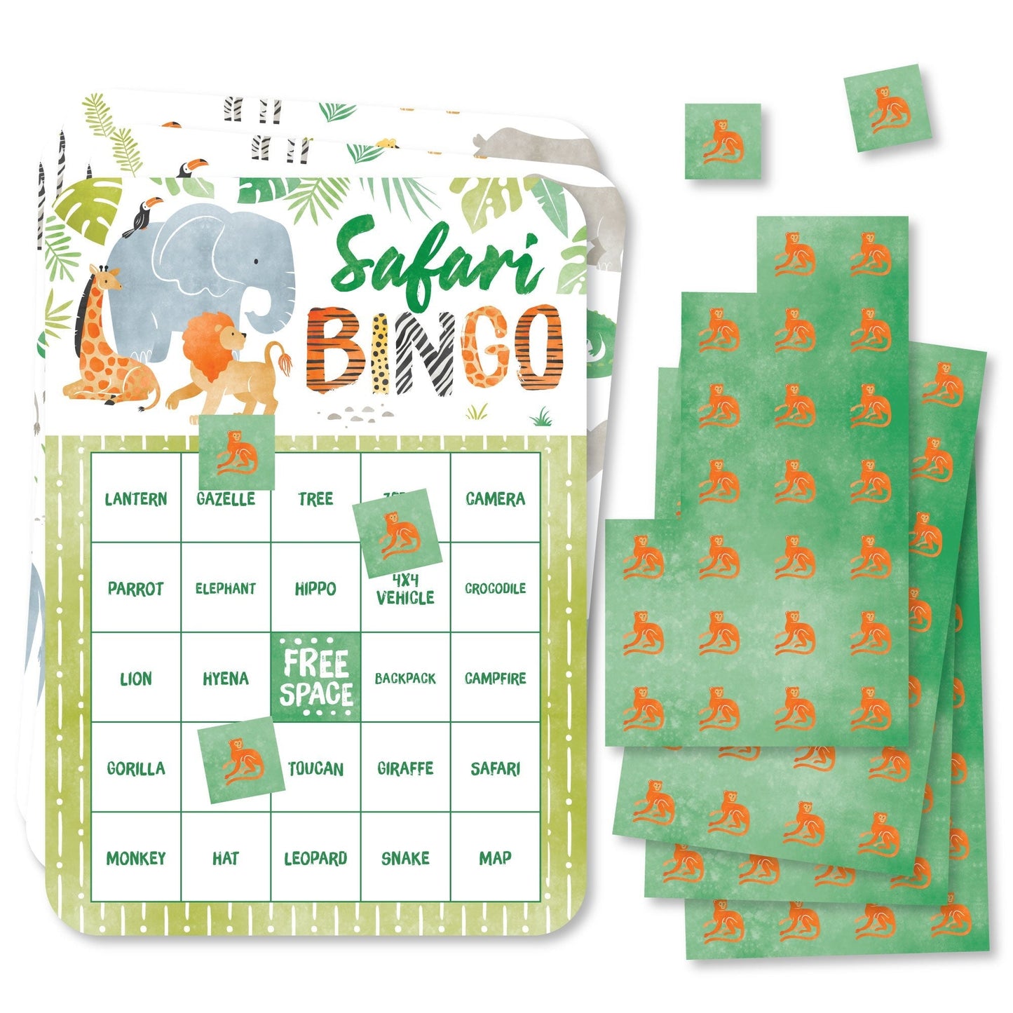 Safari Animals Bingo Game - 18 Ct