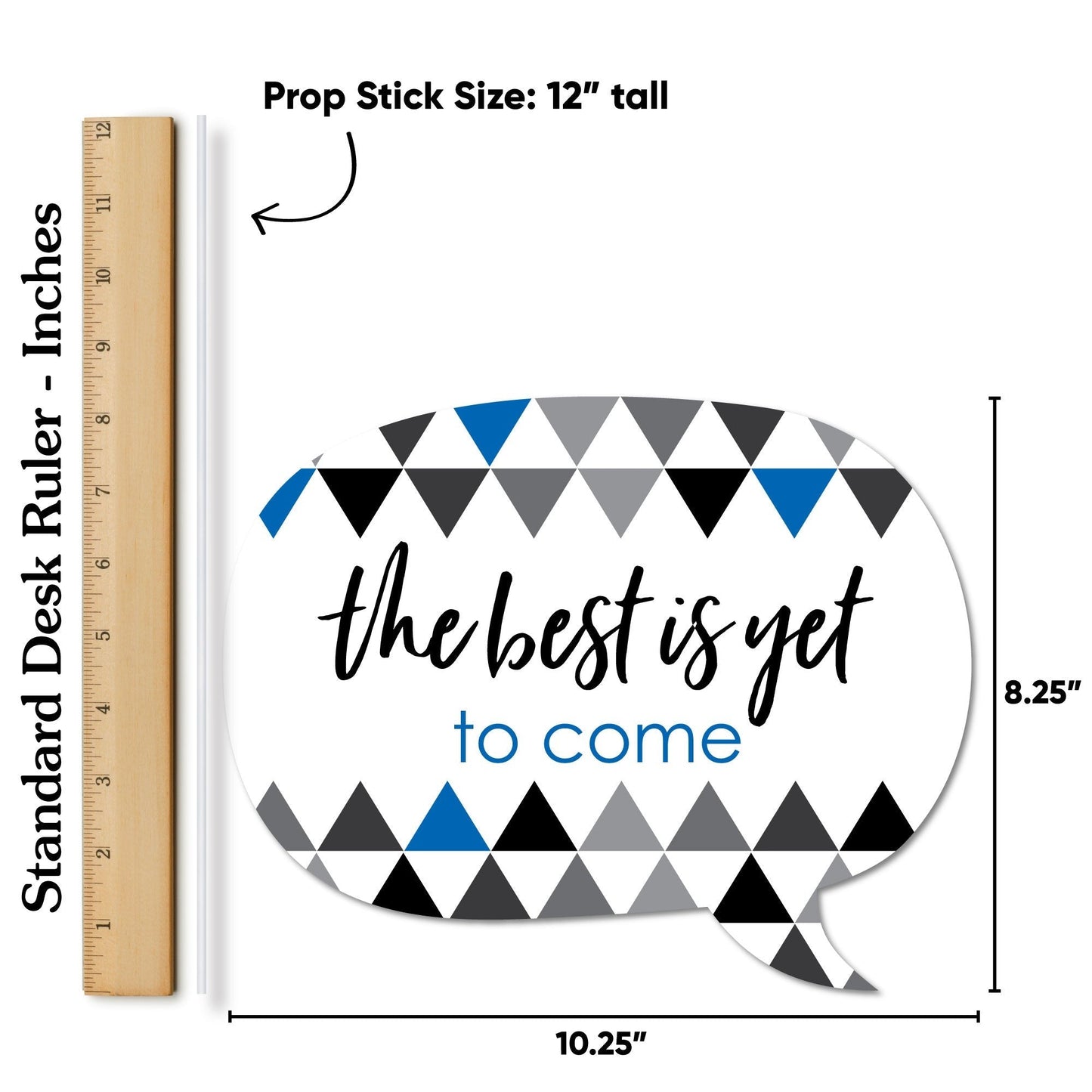 Blue Grad - 2026 Graduation Party Photo Booth Props Kit - 20 Count