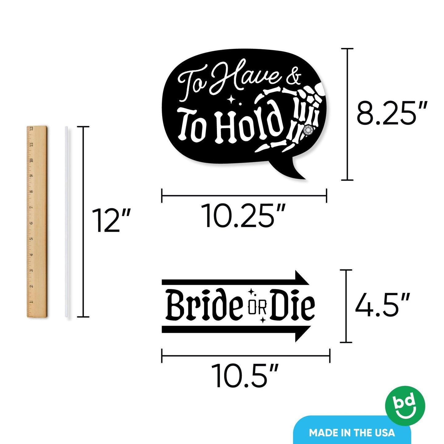 Til Death Do Us Party Funny Photo Props - 10 Ct