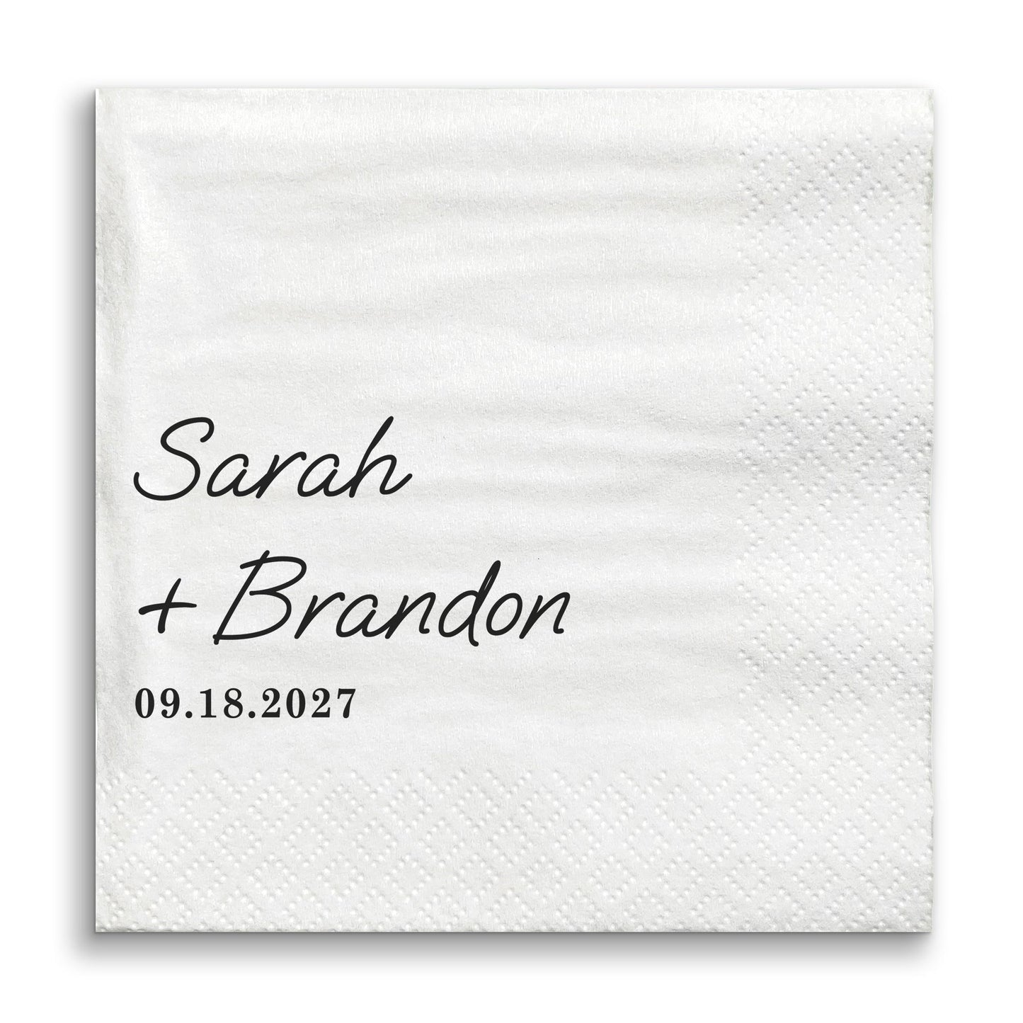 Custom Text - Simple Wedding Script Napkins