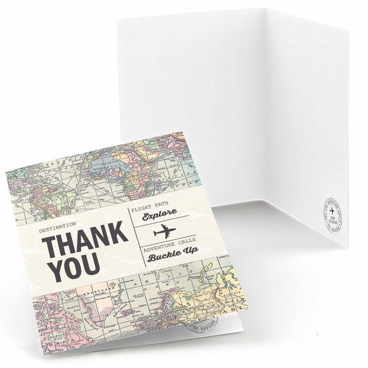 World Awaits - Graduation Party Thank You Cards - 8 ct