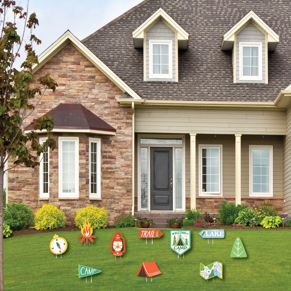 Camping Yard Signs - 10 Ct