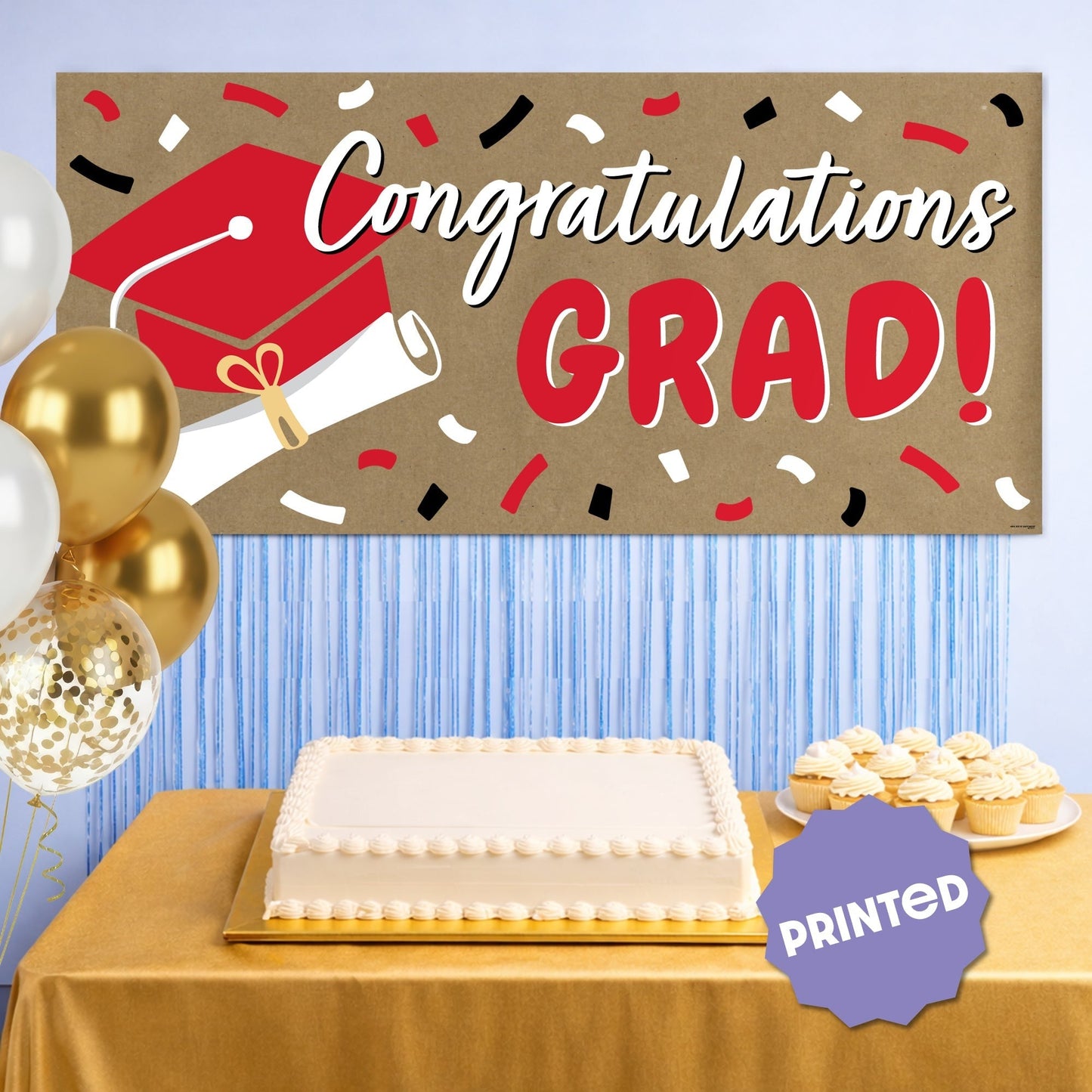 Red Grad Kraft Banner