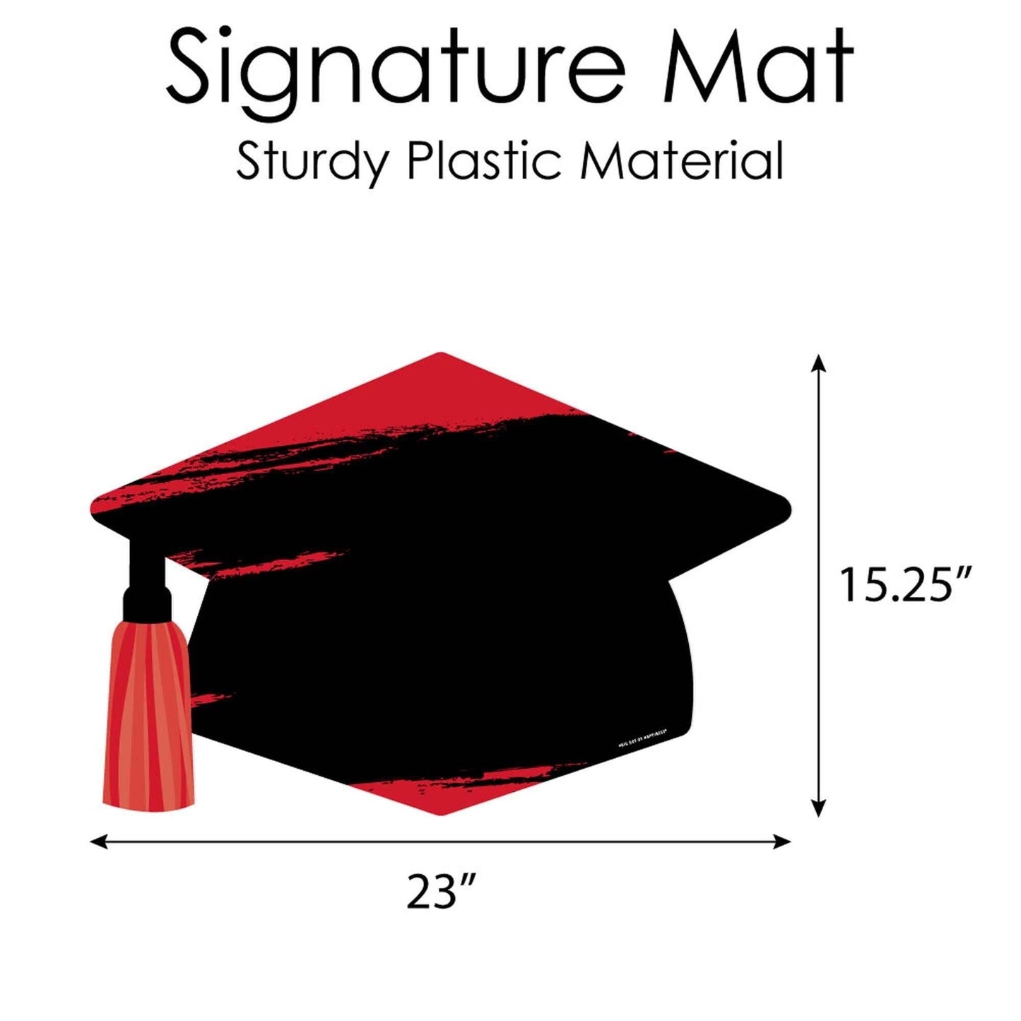 Red Grad - Best is Yet to Come - Grad Cap Guest Book Sign - Red Graduation Party Guestbook Alternative - Signature Mat