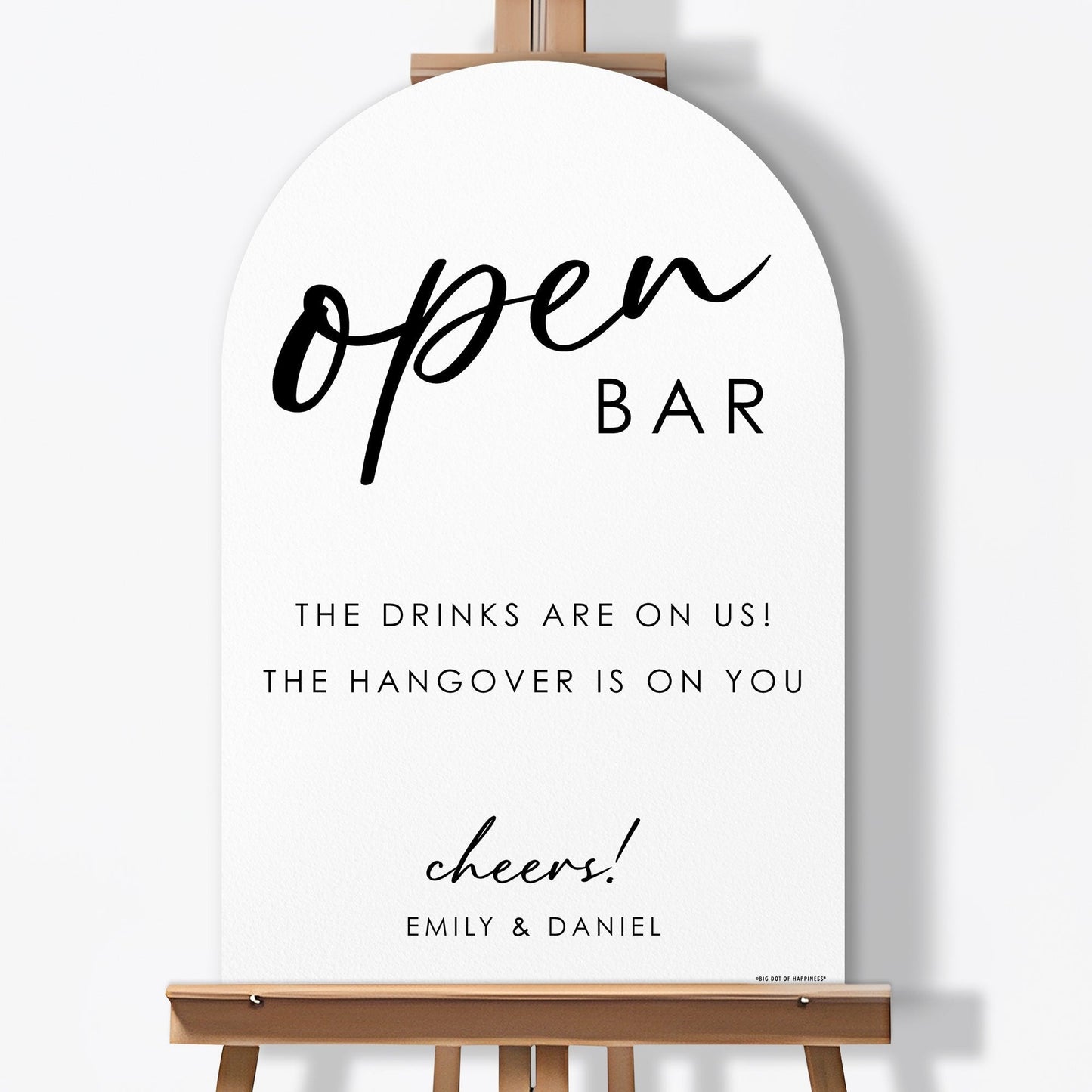 Personalized Open Bar Wedding Sign (Select Your Size)