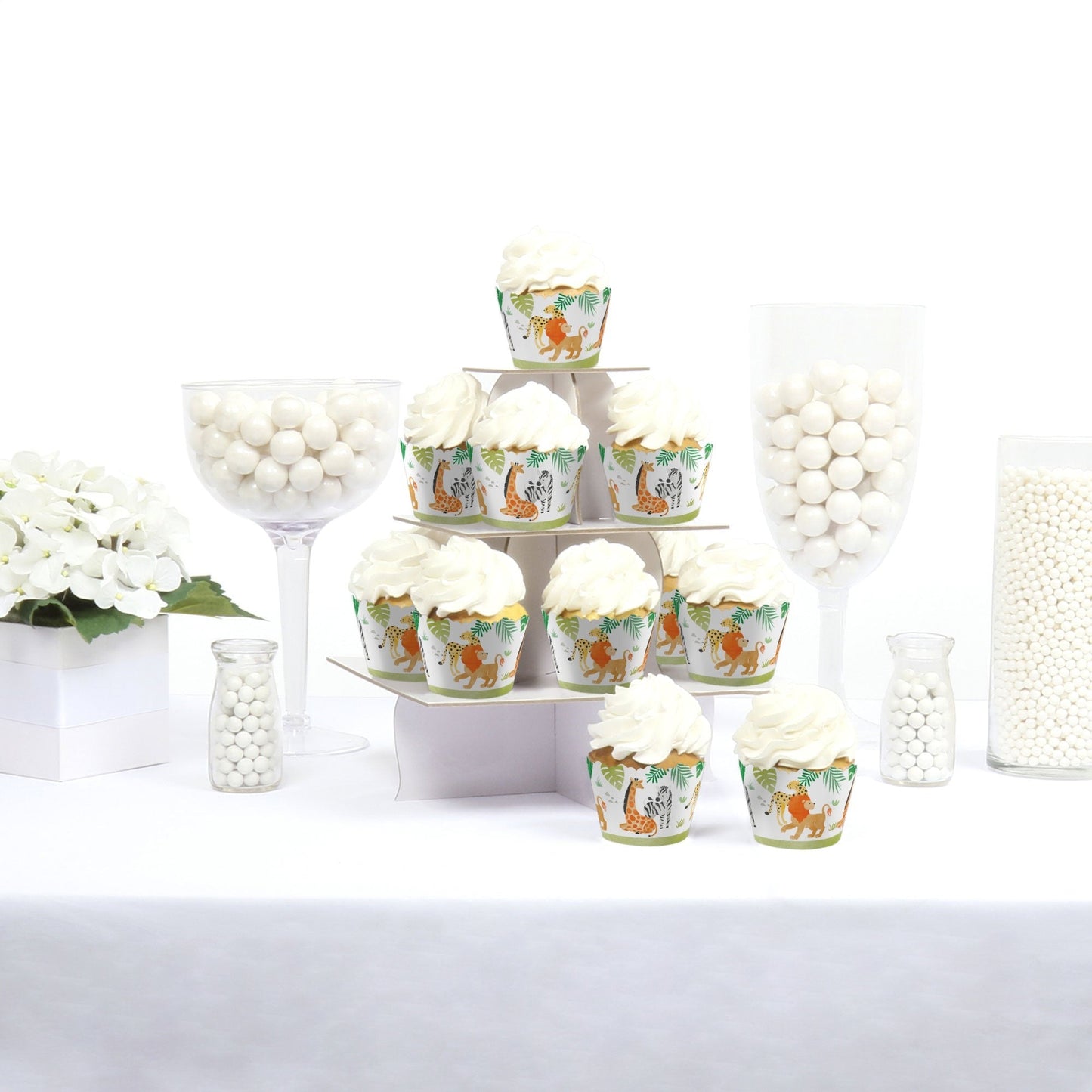 Safari Animals Cupcake Wrappers - 12 Ct