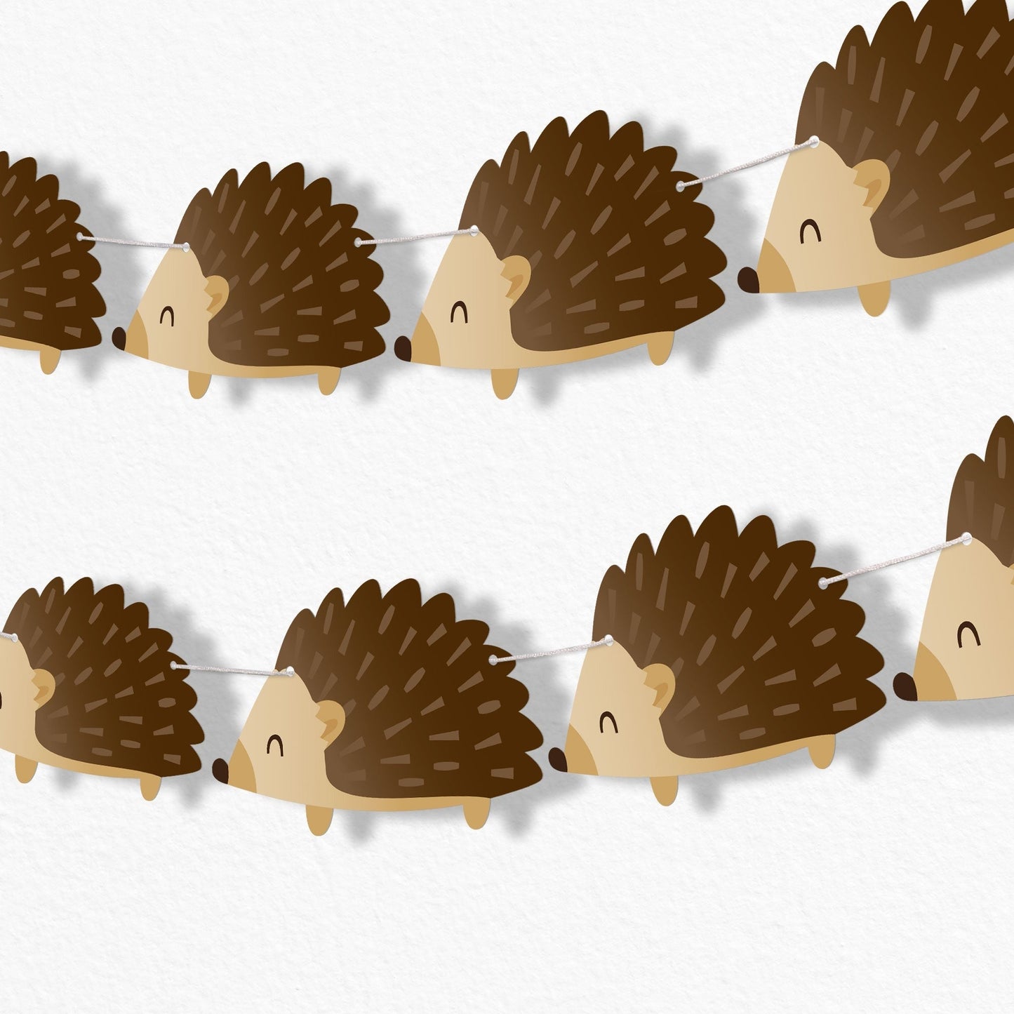 Forest Hedgehogs Garland Banner - 15 Pc