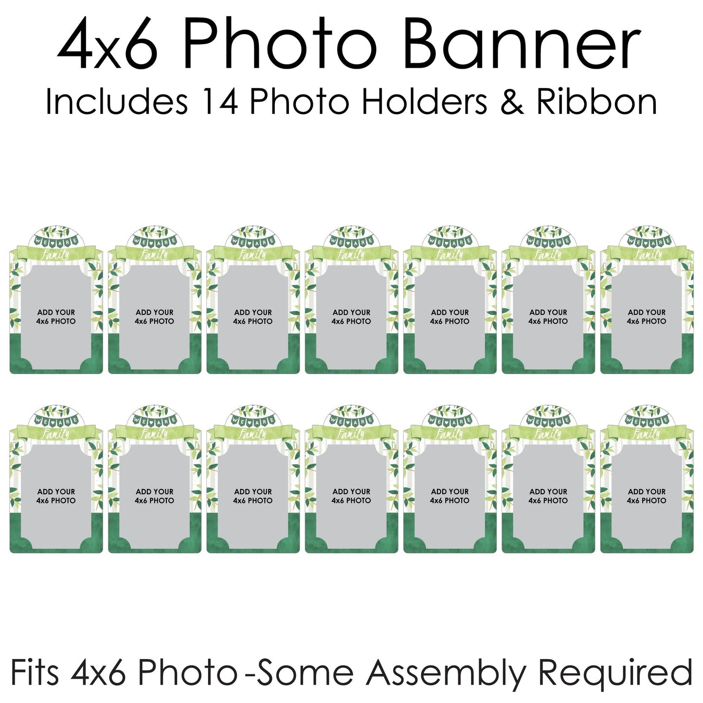 Family Tree Reunion - DIY Family Gathering Party Decor - Picture Display - Photo Banner