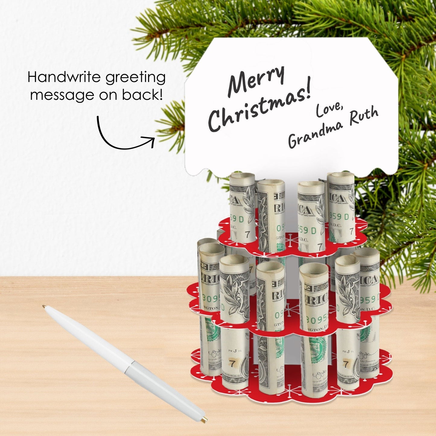 Gingerbread Christmas - DIY Gingerbread Man Holiday Party Money Holder Gift - Cash Cake