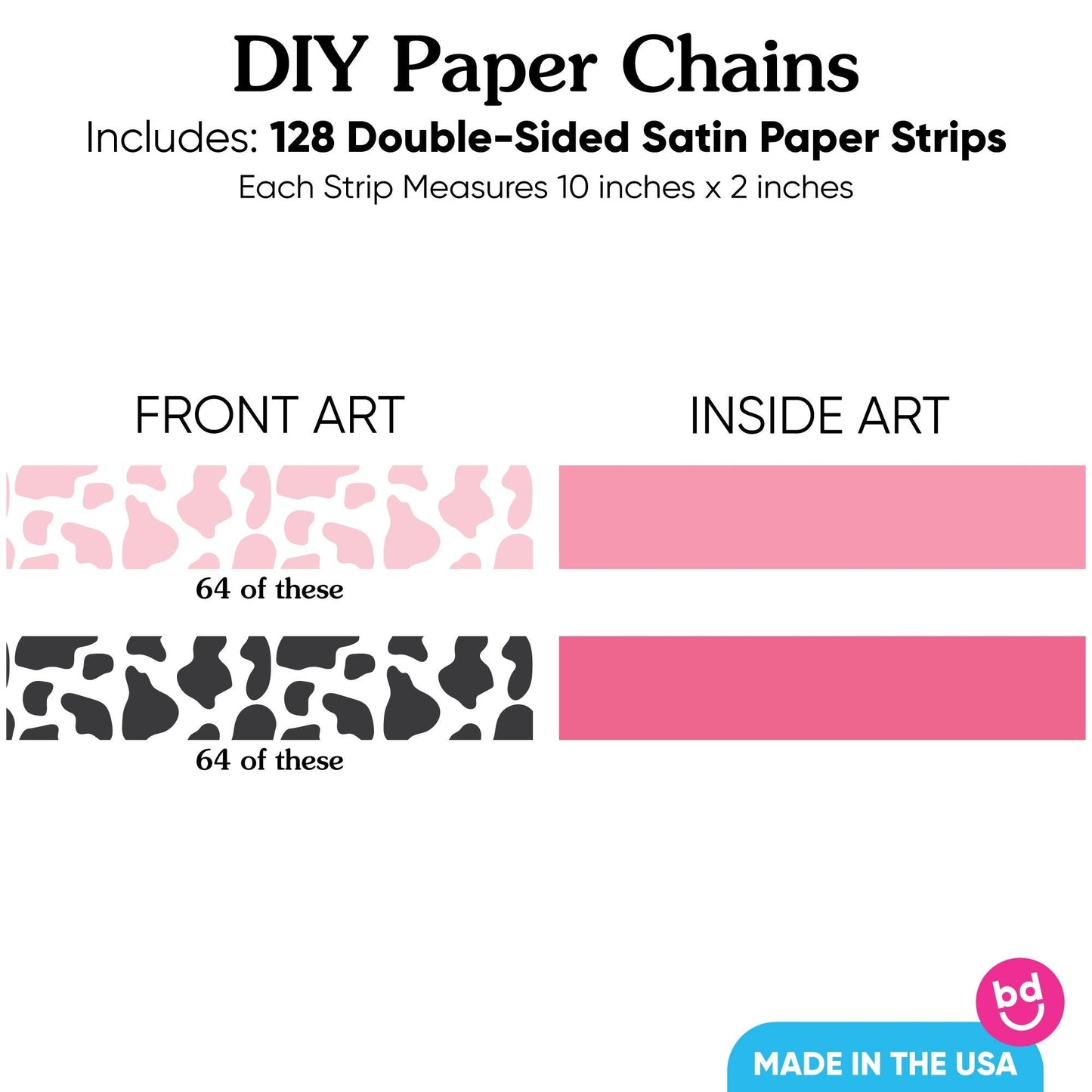 Rodeo Cowgirl DIY Paper Chains - 128 Pc