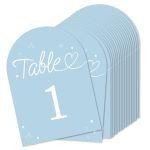 Wedding Hearts Table Numbers - 20 Ct