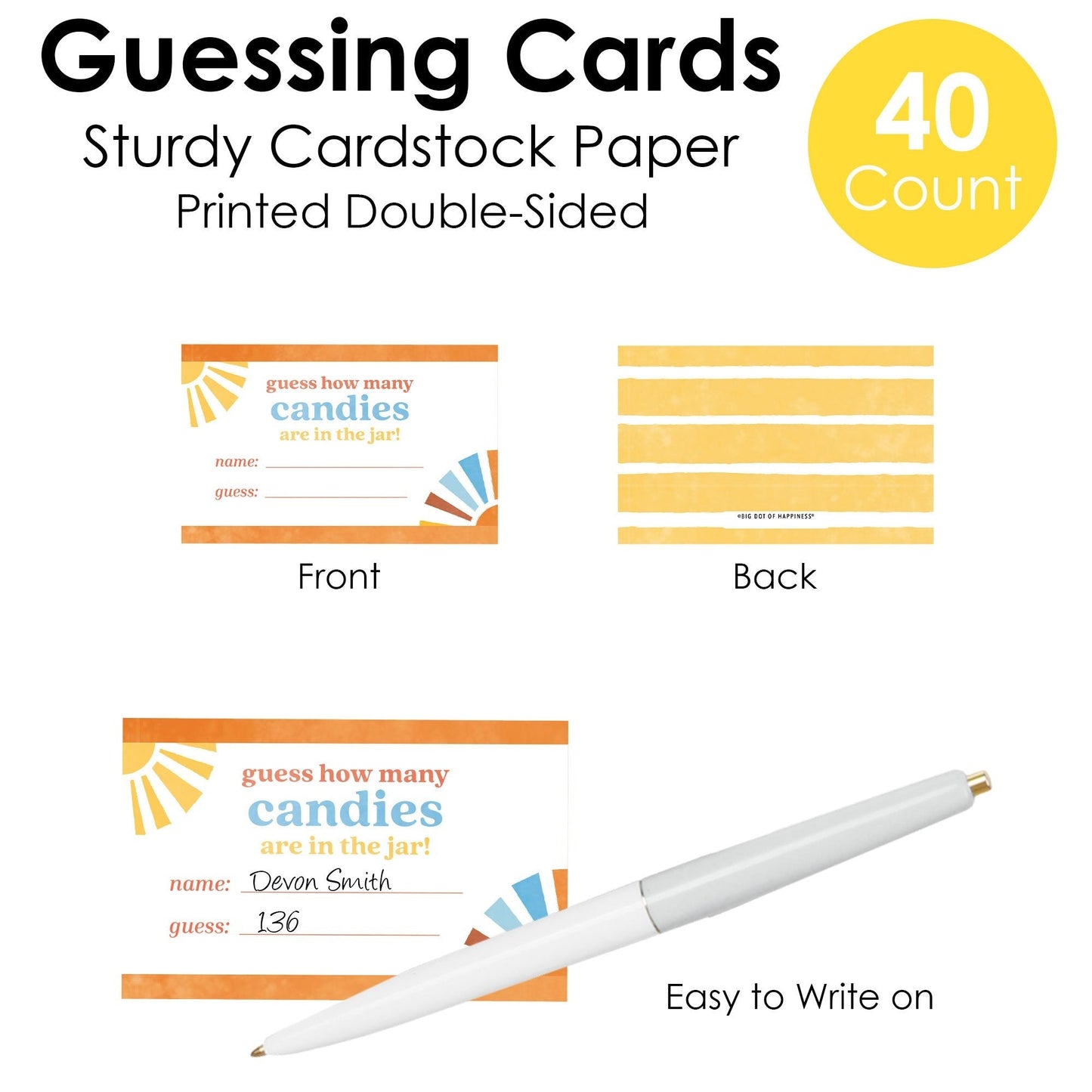 Here Comes The Son Candy Guessing Game
