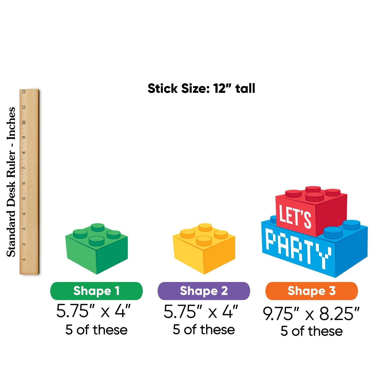 Building Blocks Table Toppers - 15 Ct