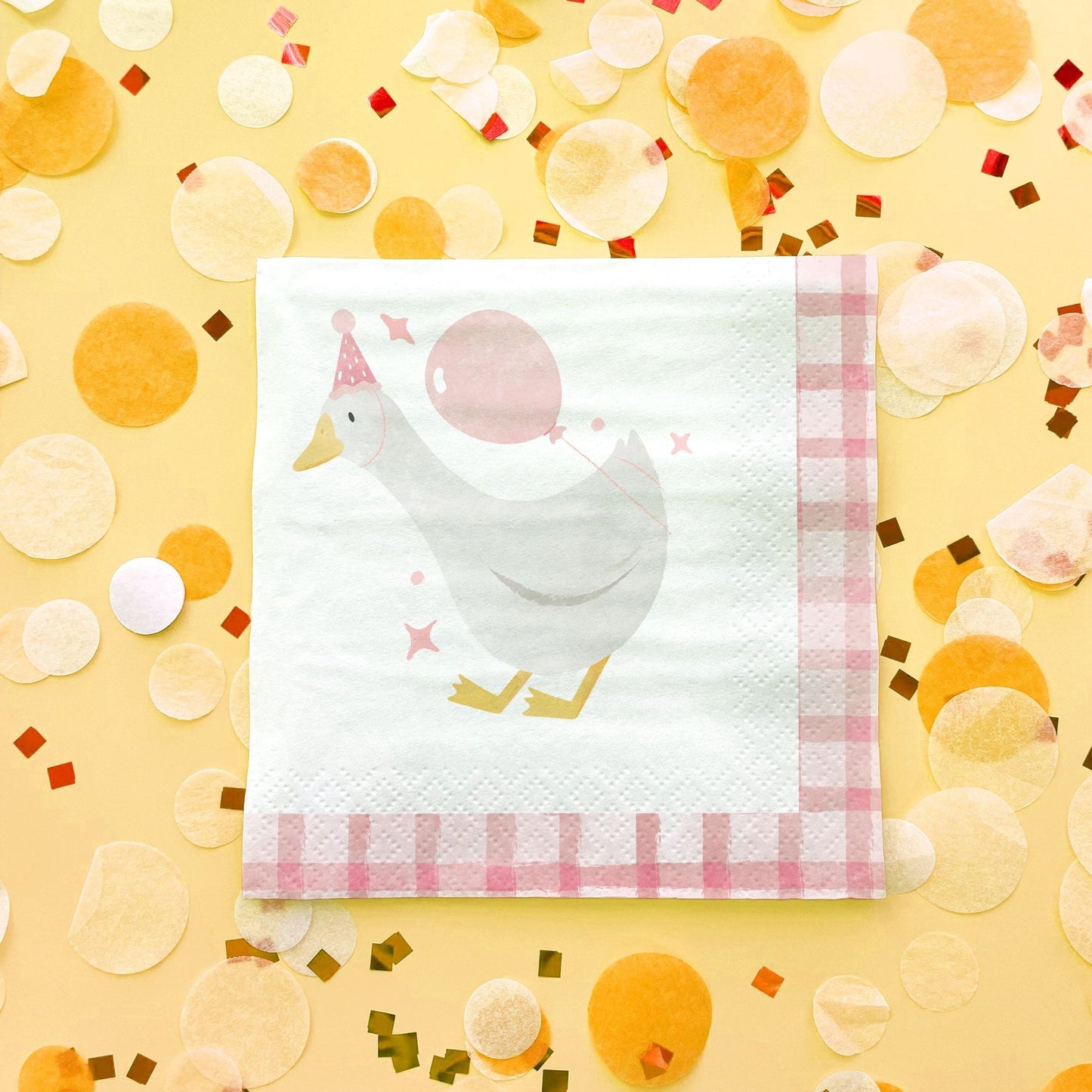 Napkins - One Silly Goose Pink - 24 Ct