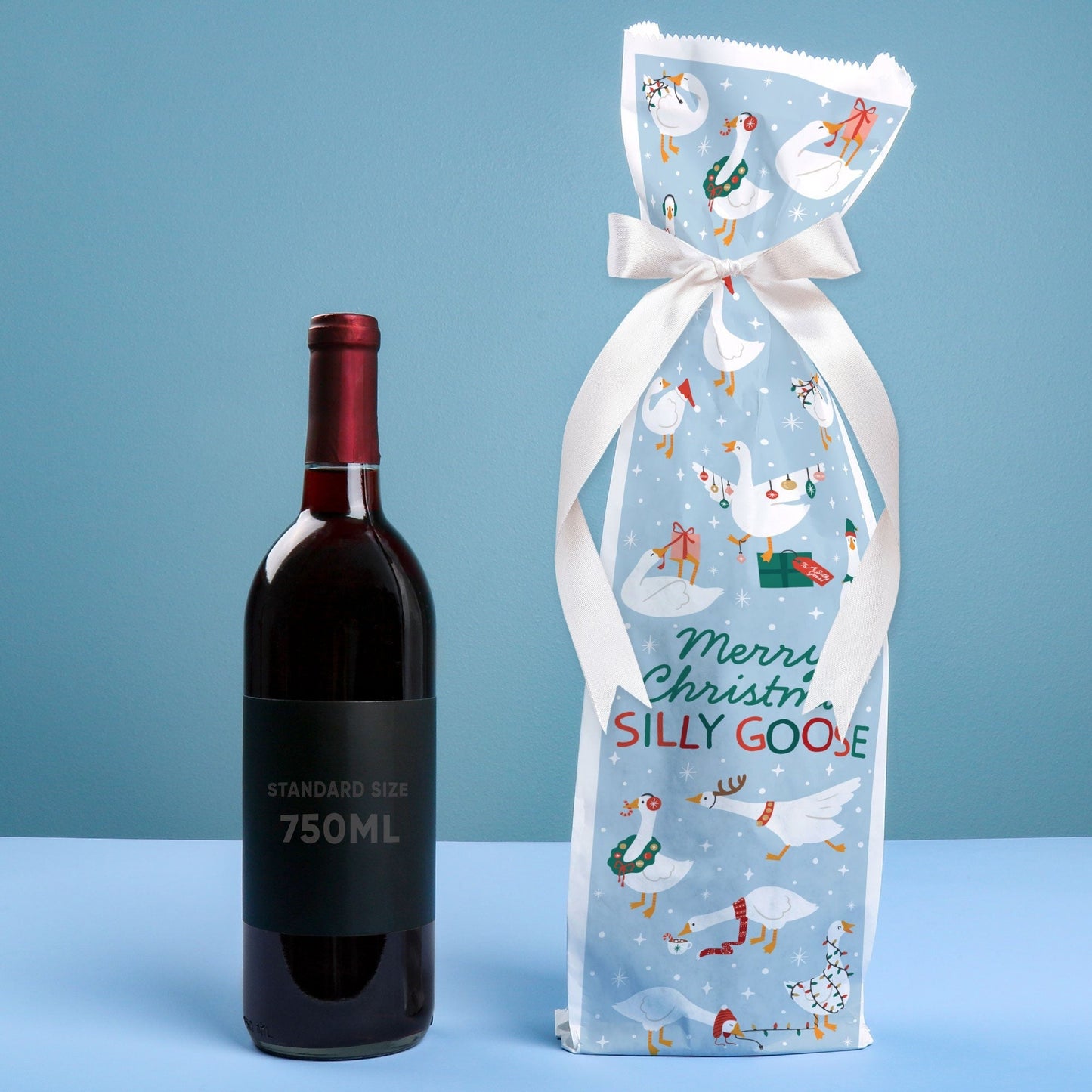 Wine Bags - Christmas Silly Goose