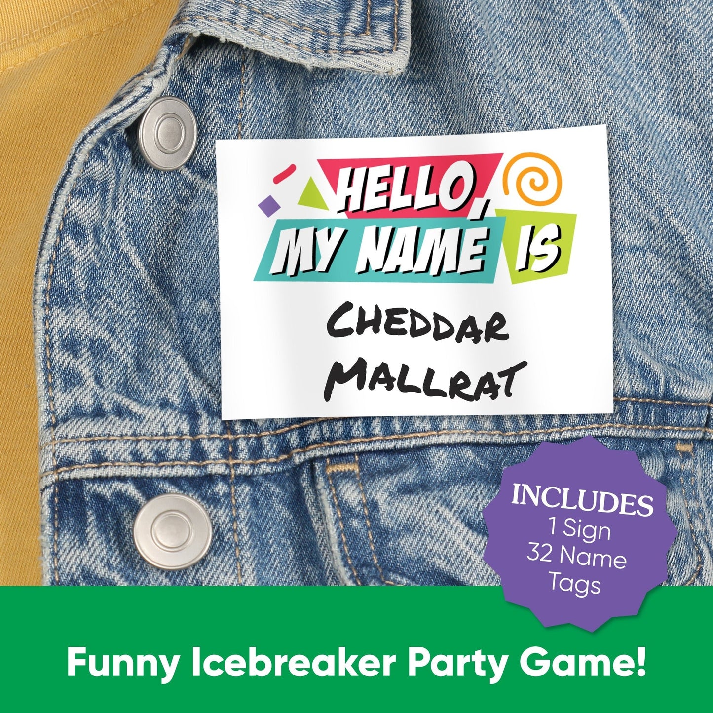 90's Throwback What's Your Name Party Game