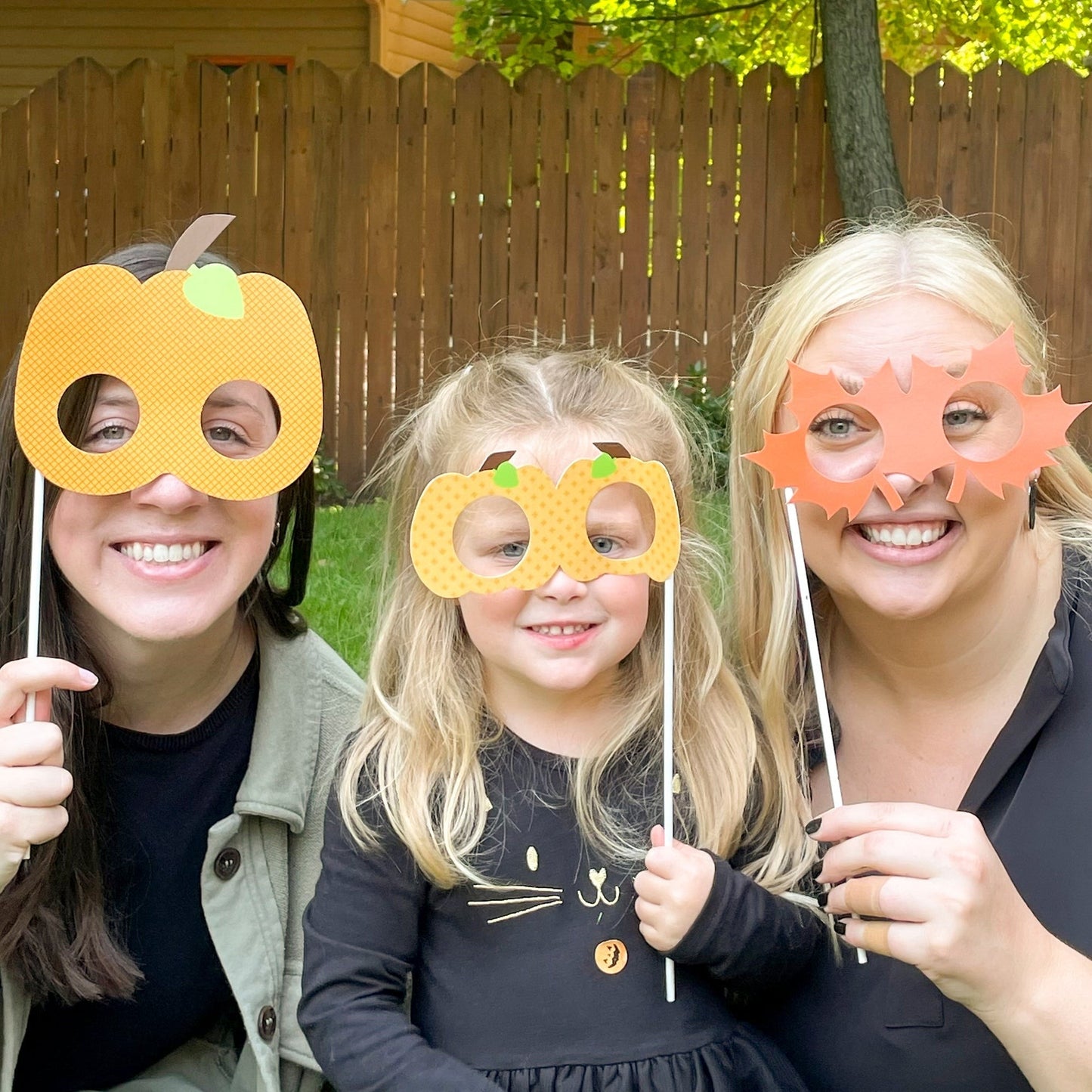 Pumpkin Patch Glasses and Masks - Paper Card Stock Fall, Halloween or Thanksgiving Party Photo Booth Props Kit - 10 Count
