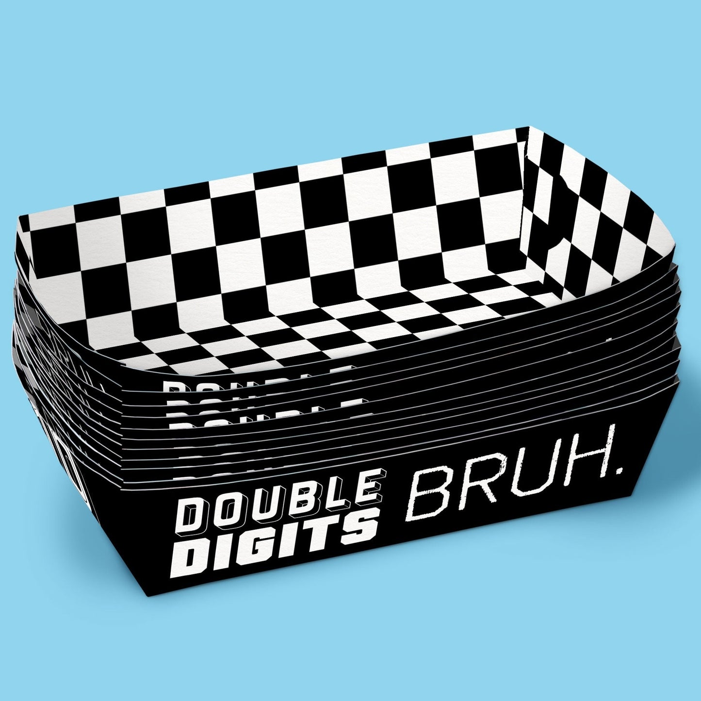 10th Birthday Bruh Party Paper Food Trays - 12 Ct