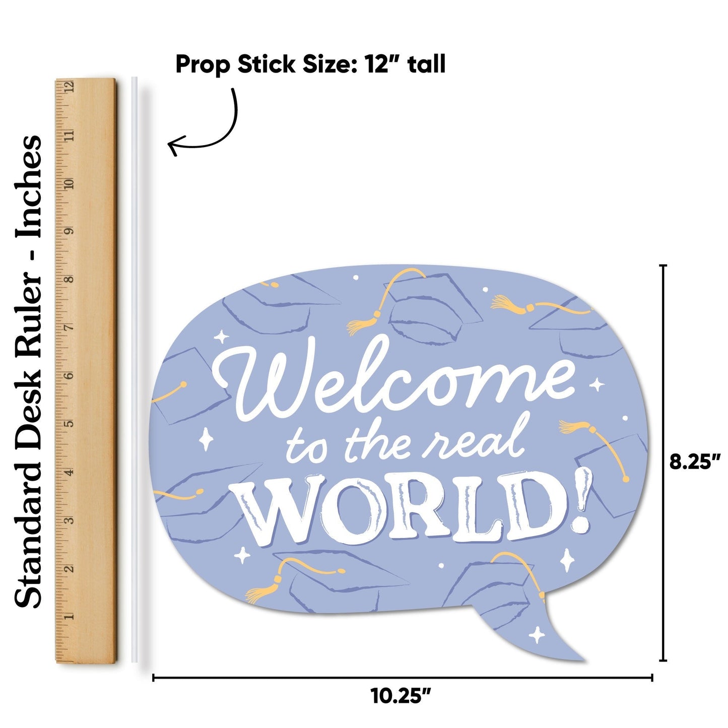 Pastel Grad - 2026 Graduation Party Photo Booth Props Kit - 20 Count