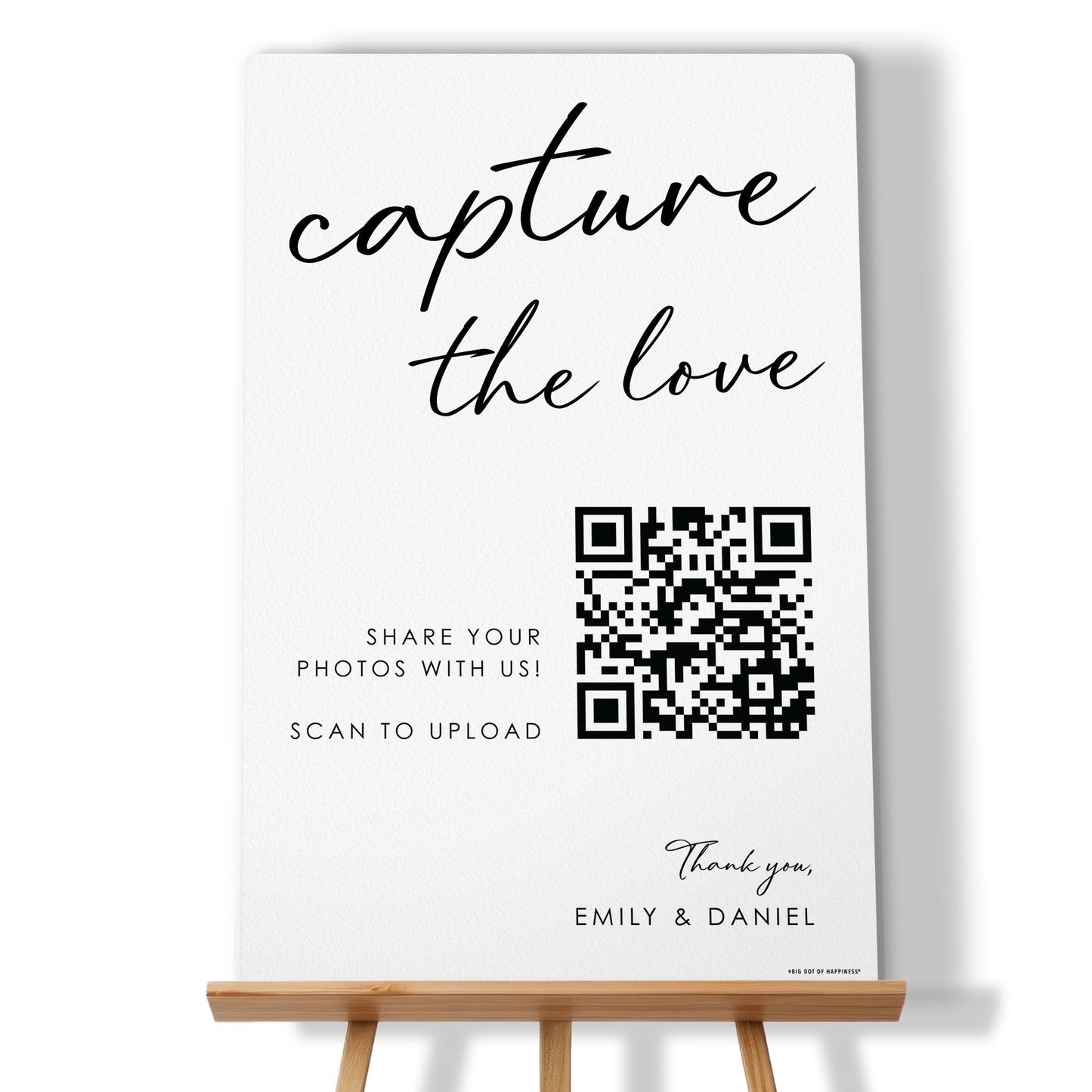 Personalized Photo Upload QR Code Wedding Sign