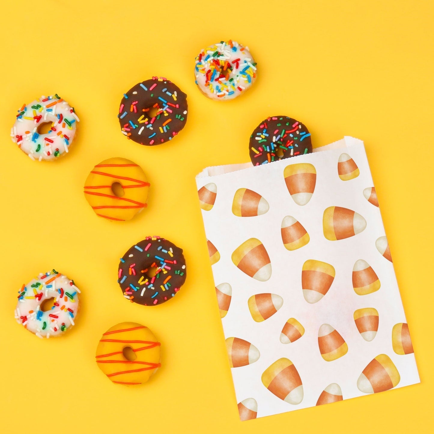Paper Treat Bags - Candy Corn - 25 Ct