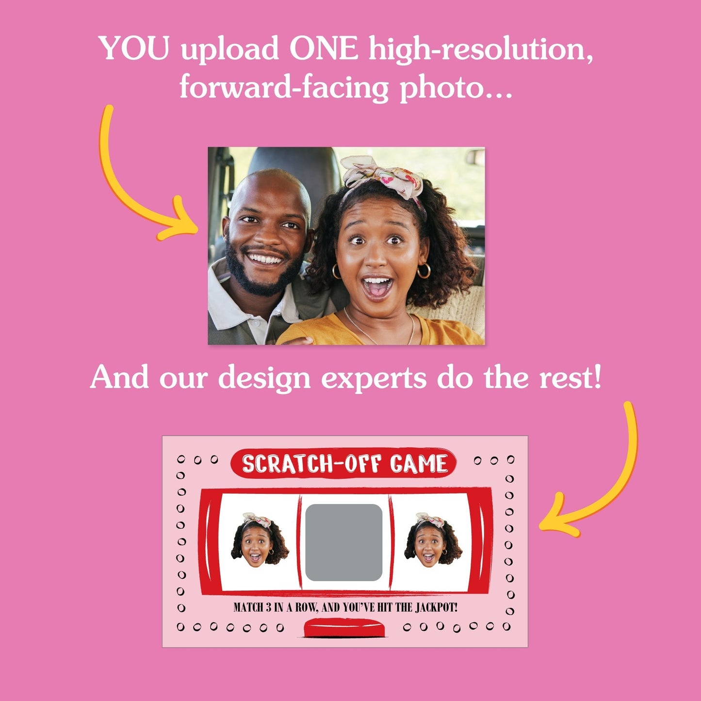 Custom Face Lucky In Love Scratch Off Card Game - 22 Ct