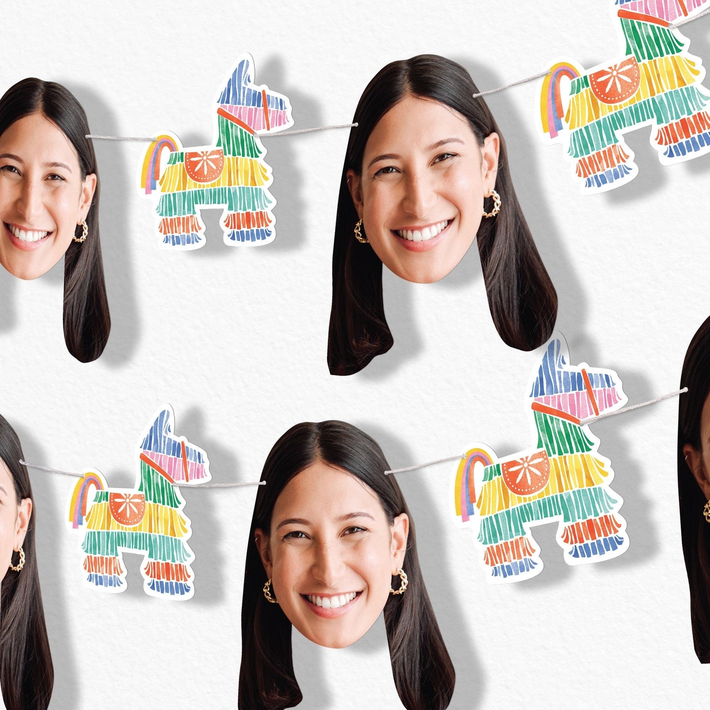 Custom Face Garland Banner - Fiesta