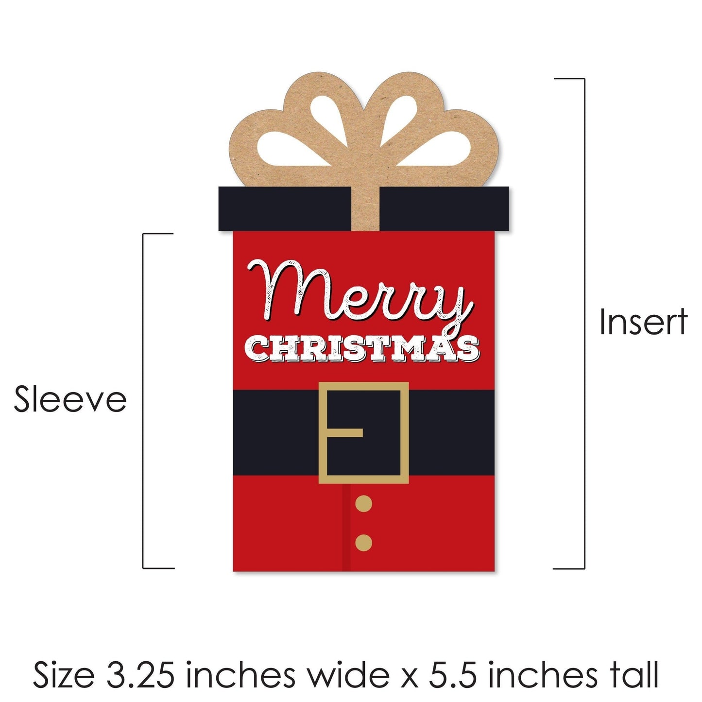 Assorted Red and Green Holiday - Christmas Money and Gift Card Sleeves - Nifty Gifty Card Holders - Set of 8