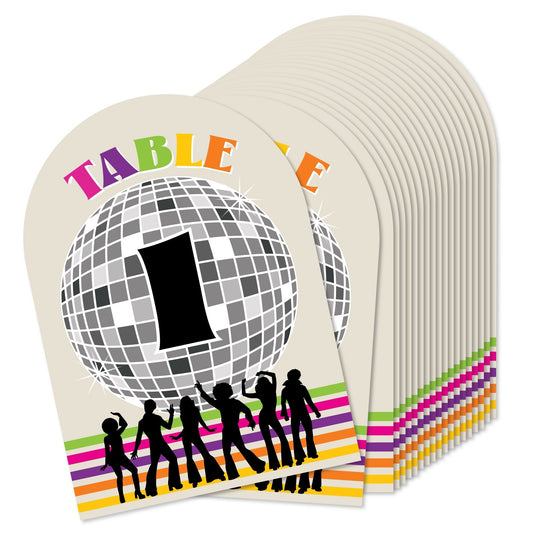 70's Disco - 1970s Disco Fever Party Double-Sided 5 x 7 inches Cards - Table Numbers - 1-20