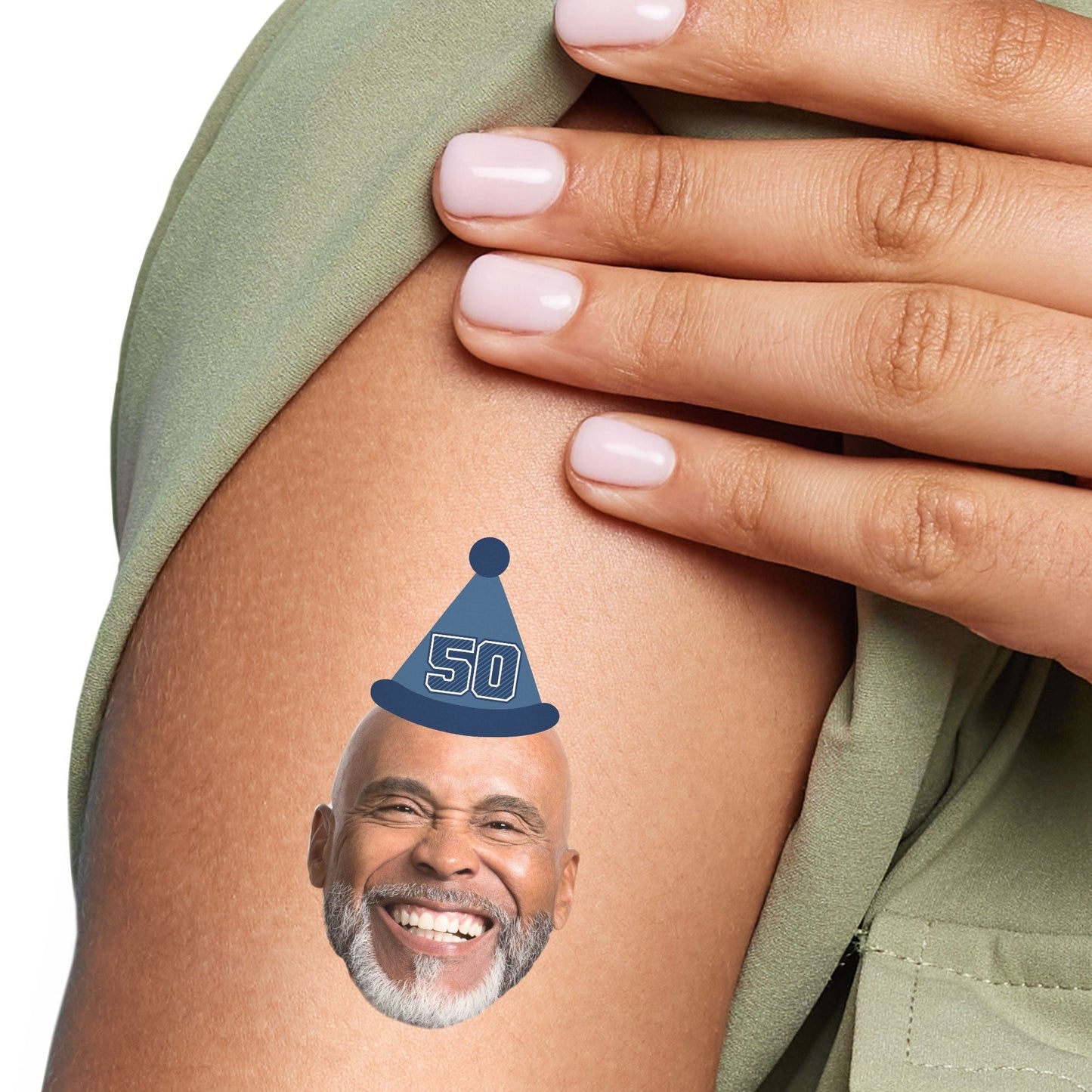 Custom Face Tattoo - Look Who's 50 - 12 Ct