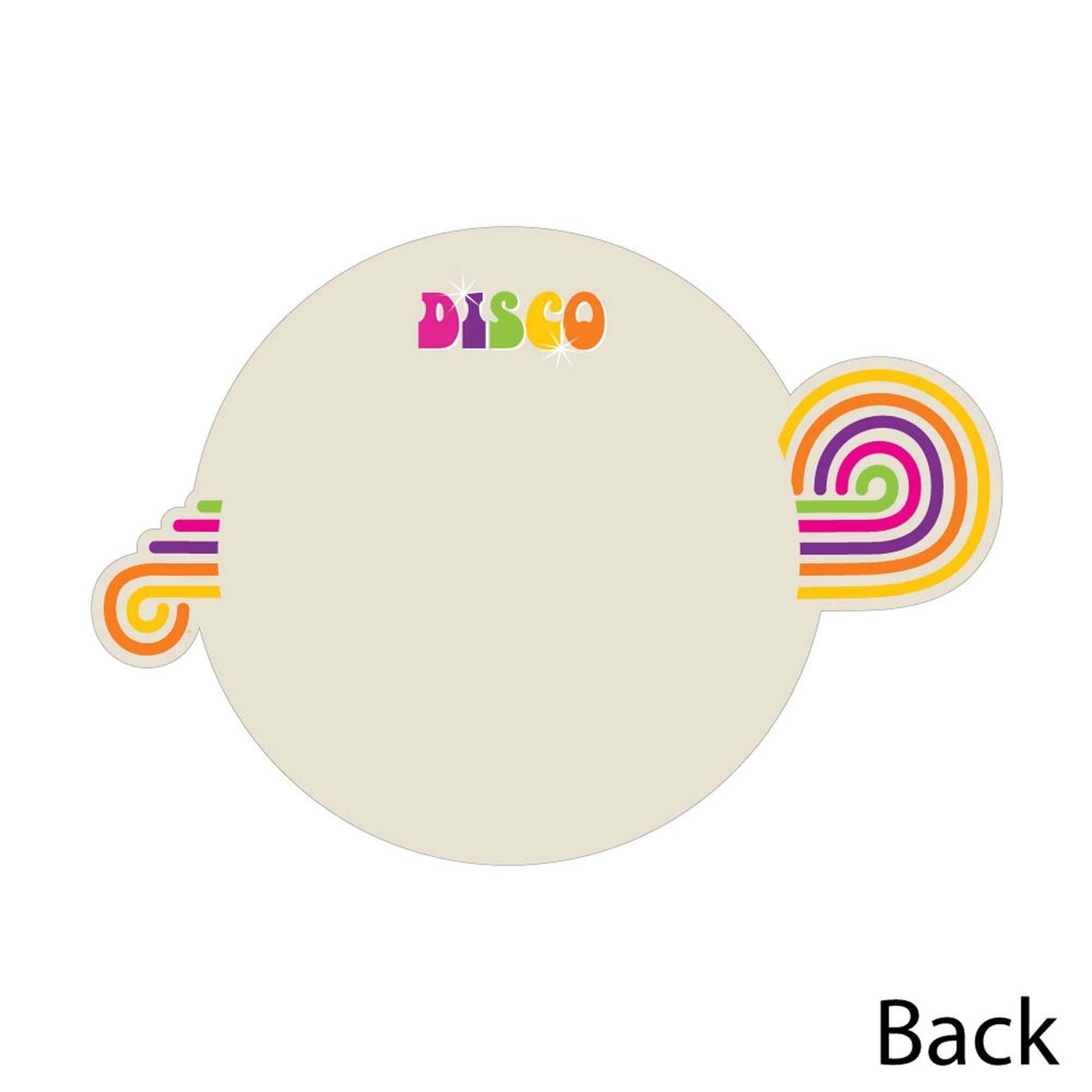 70's Disco - Shaped Thank You Cards - 1970s Disco Fever Party Thank You Note Cards with Envelopes - Set of 12