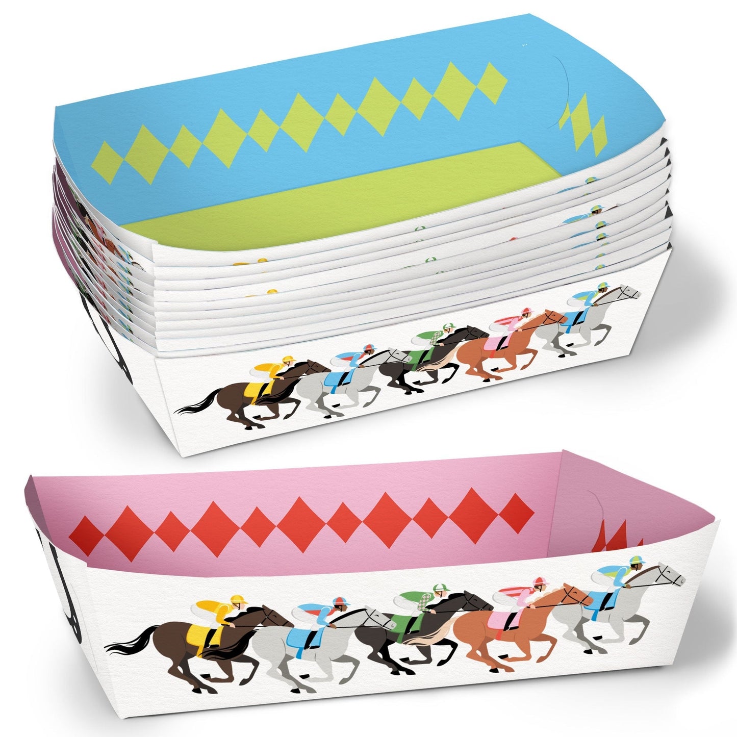 Derby Horse Race Paper Food Trays