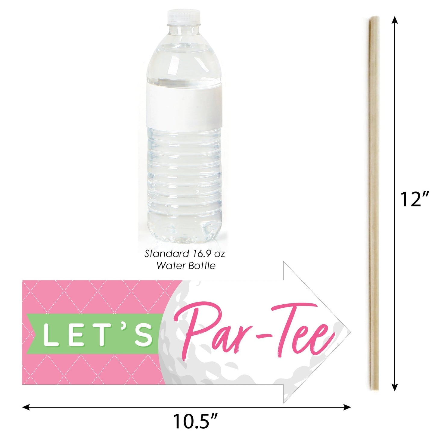 Funny Golf Girl - Pink Birthday Party or Baby Shower Photo Booth Props Kit - 10 Piece