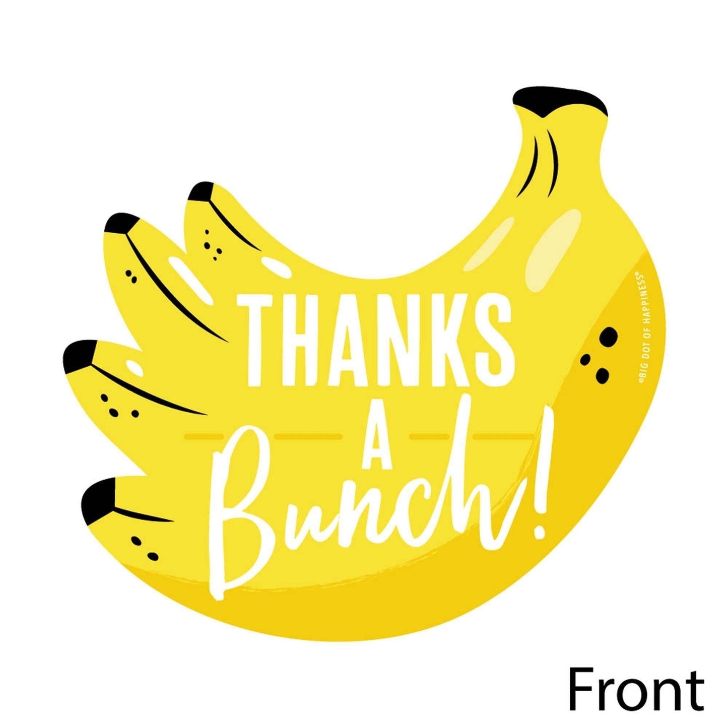 Let's Go Bananas - Shaped Thank You Cards - Tropical Party Thank You Note Cards with Envelopes - Set of 12