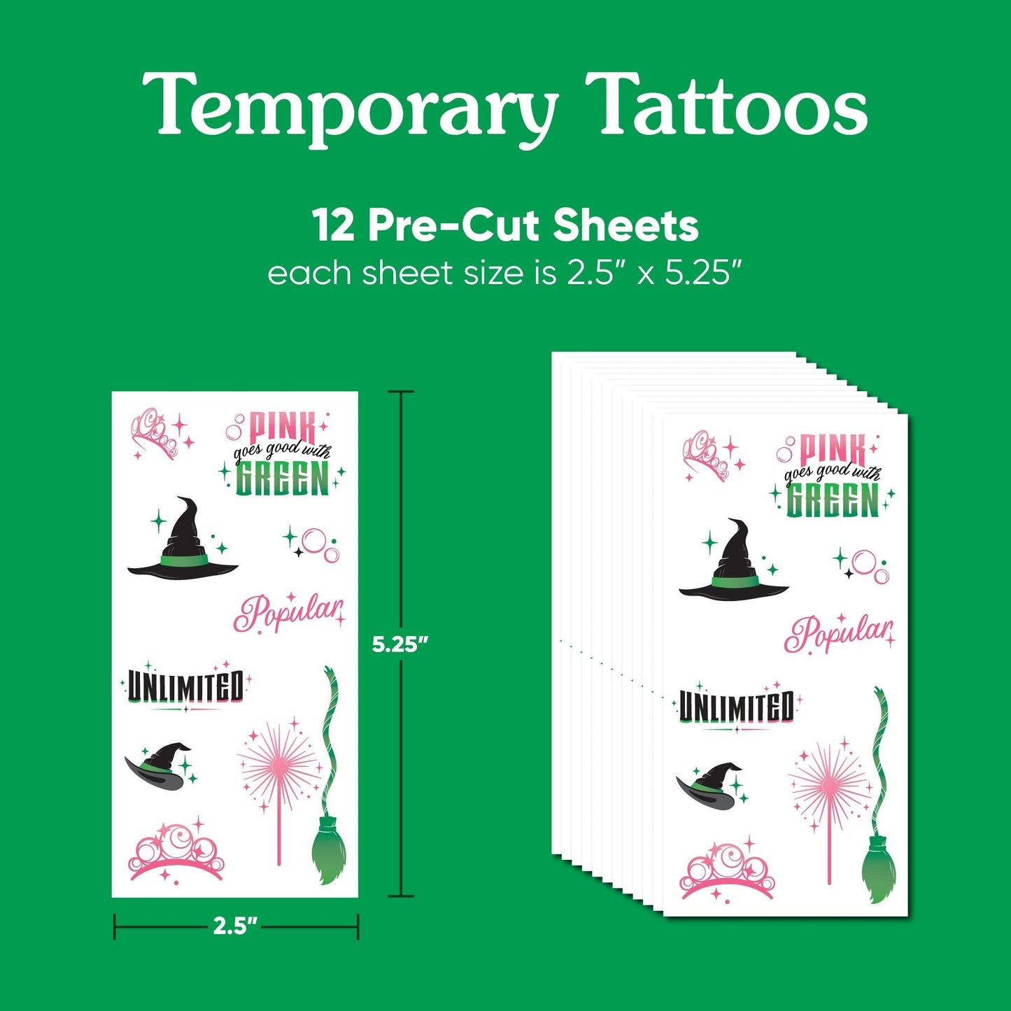 Witch Temporary Tattoos - 108 Ct
