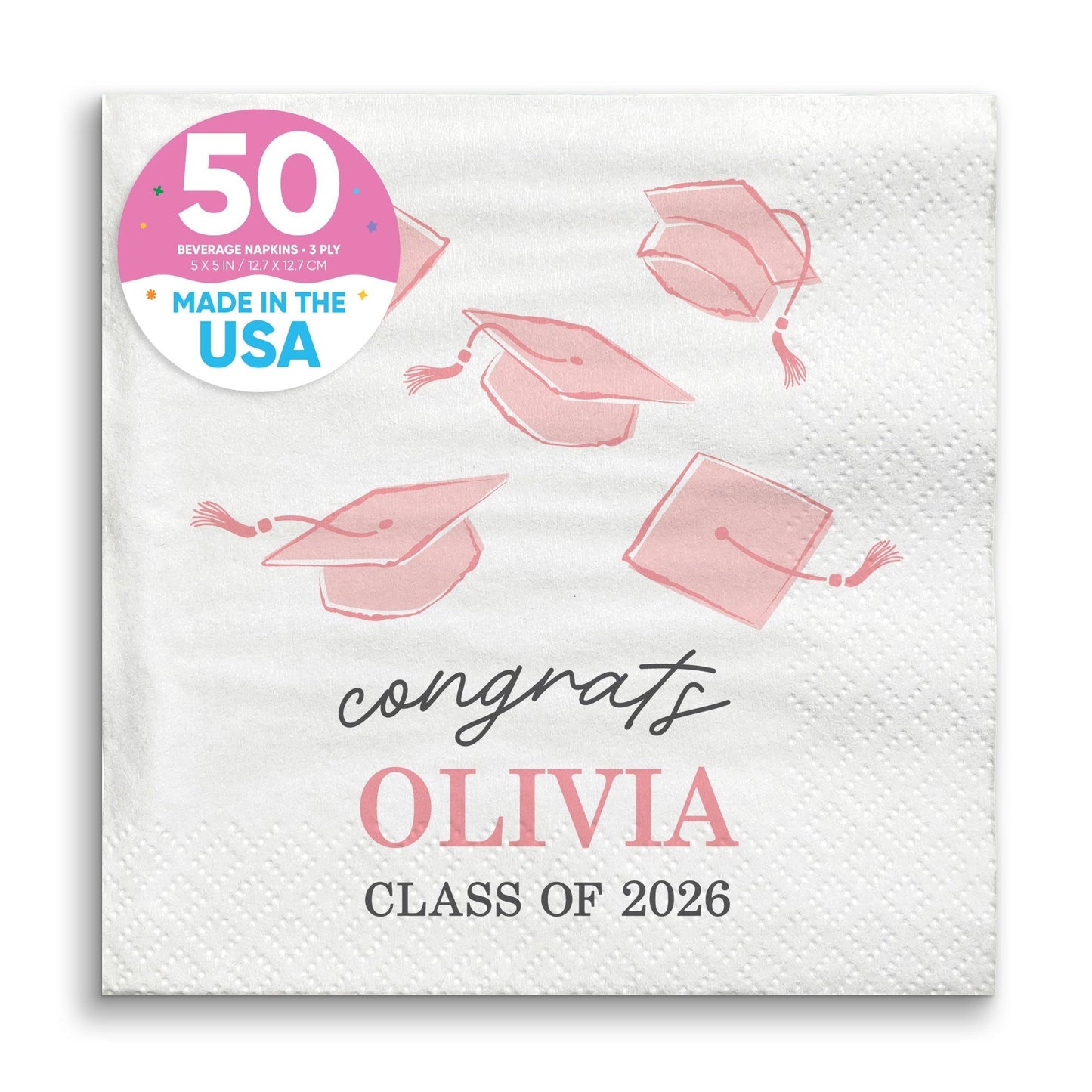 Custom Text - Pastel Grad Napkins