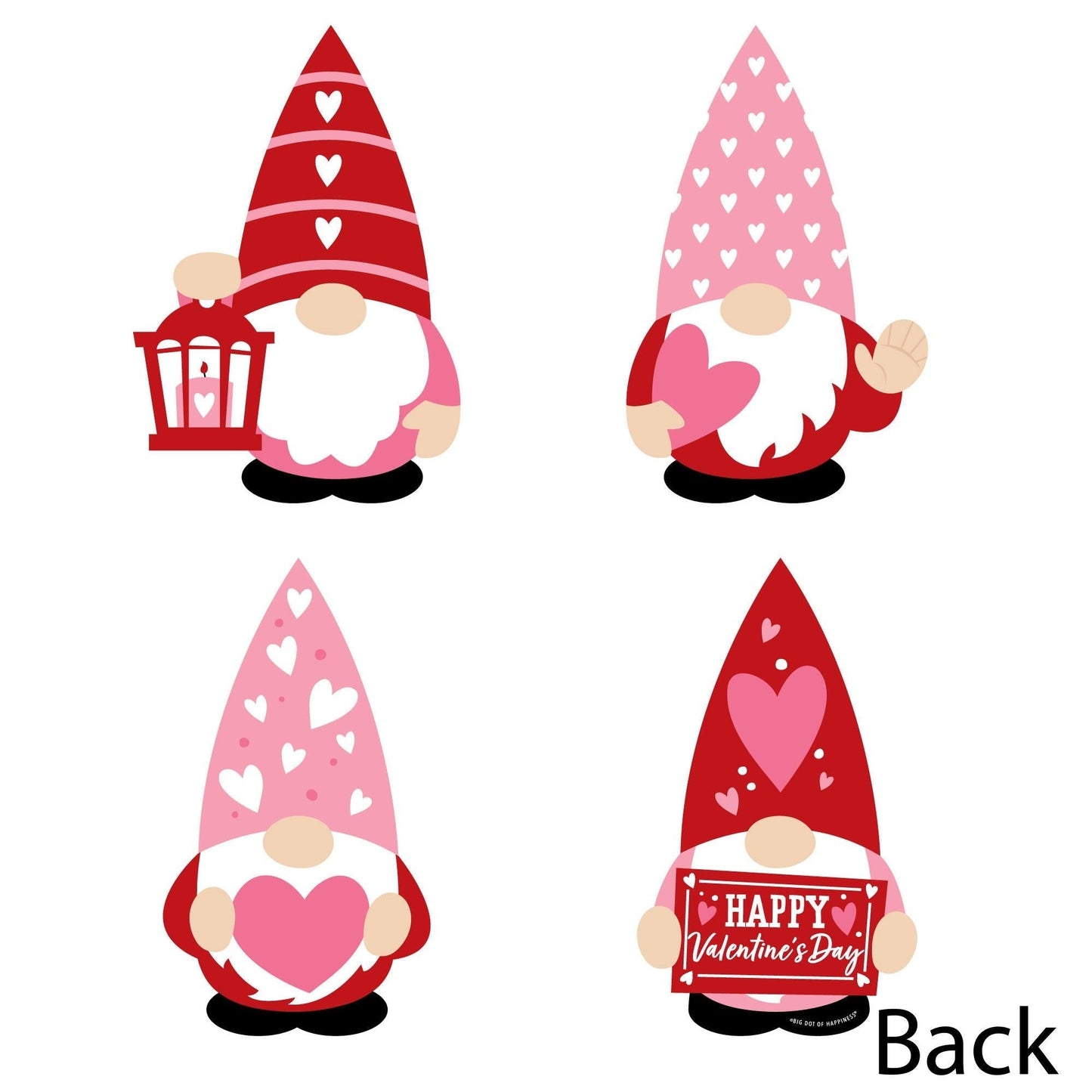 Valentine Gnomes - Decorations DIY Valentine's Day Party Essentials - Set of 20